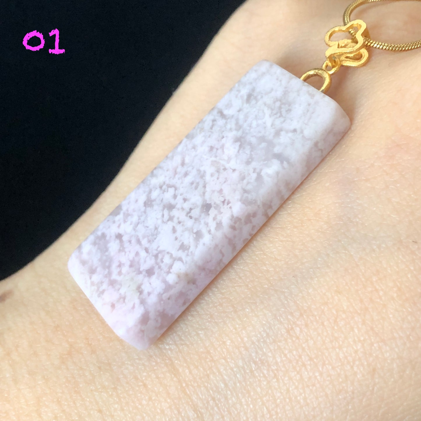 Natural Hetian Jade (Nephrite) Sakura Pink Pendant with Gold Plated s925 Sliver Pendant Buckle | Baby Pink Charm