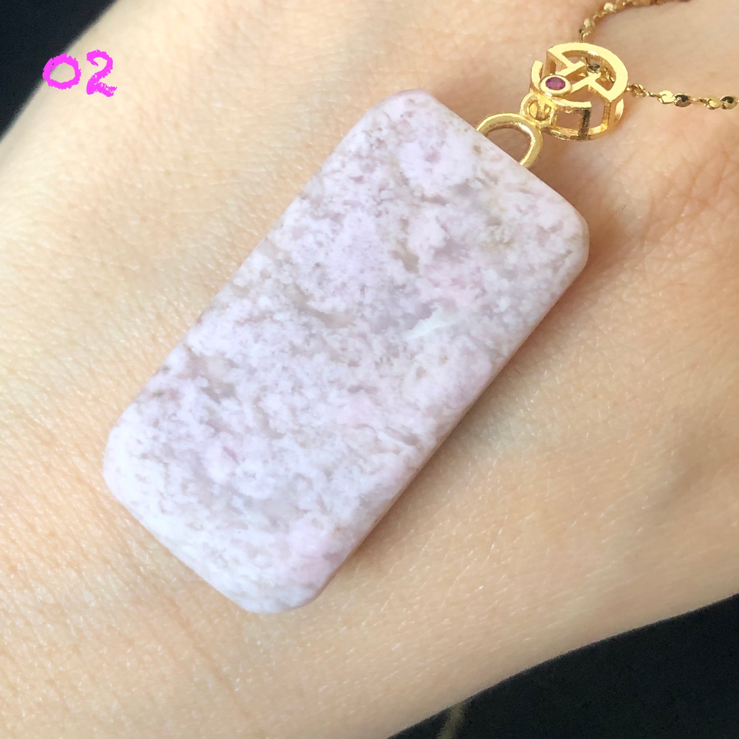 Natural Hetian Jade (Nephrite) Sakura Pink Pendant with Gold Plated s925 Sliver Pendant Buckle | Baby Pink Charm