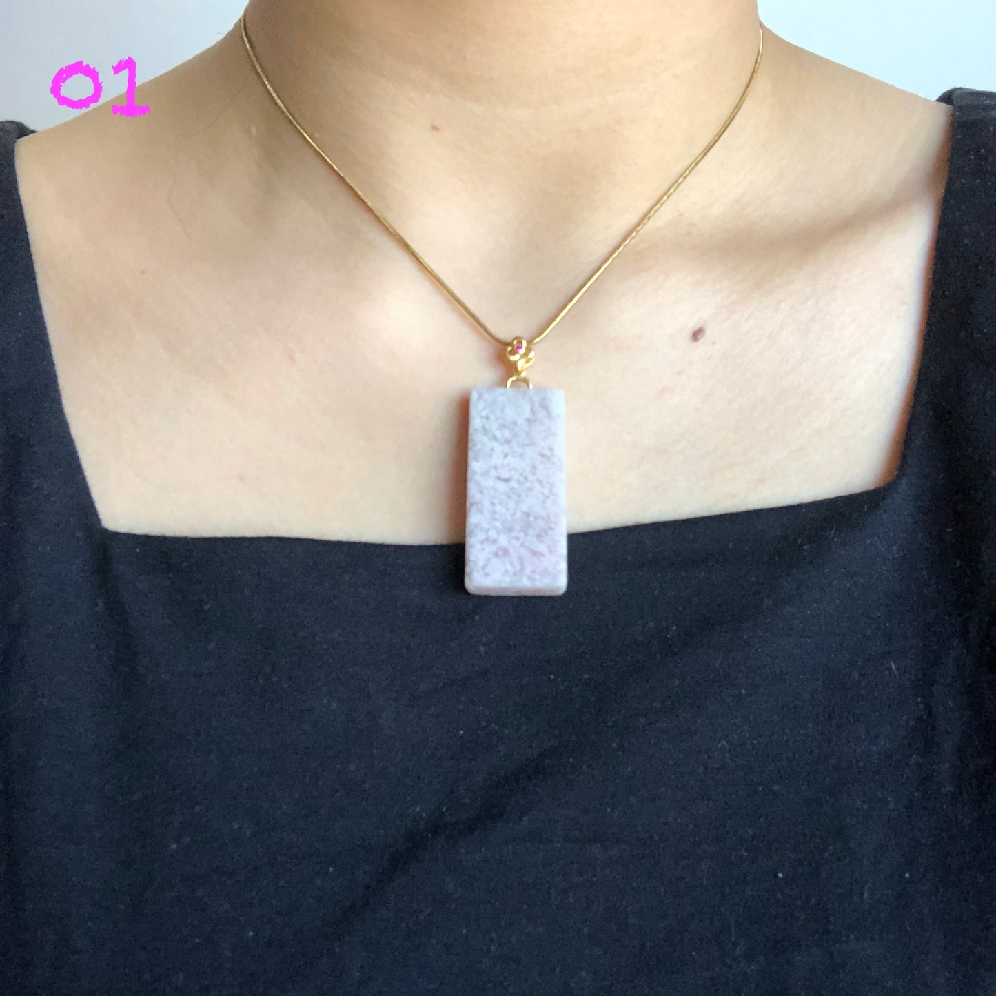 Natural Hetian Jade (Nephrite) Sakura Pink Pendant with Gold Plated s925 Sliver Pendant Buckle | Baby Pink Charm