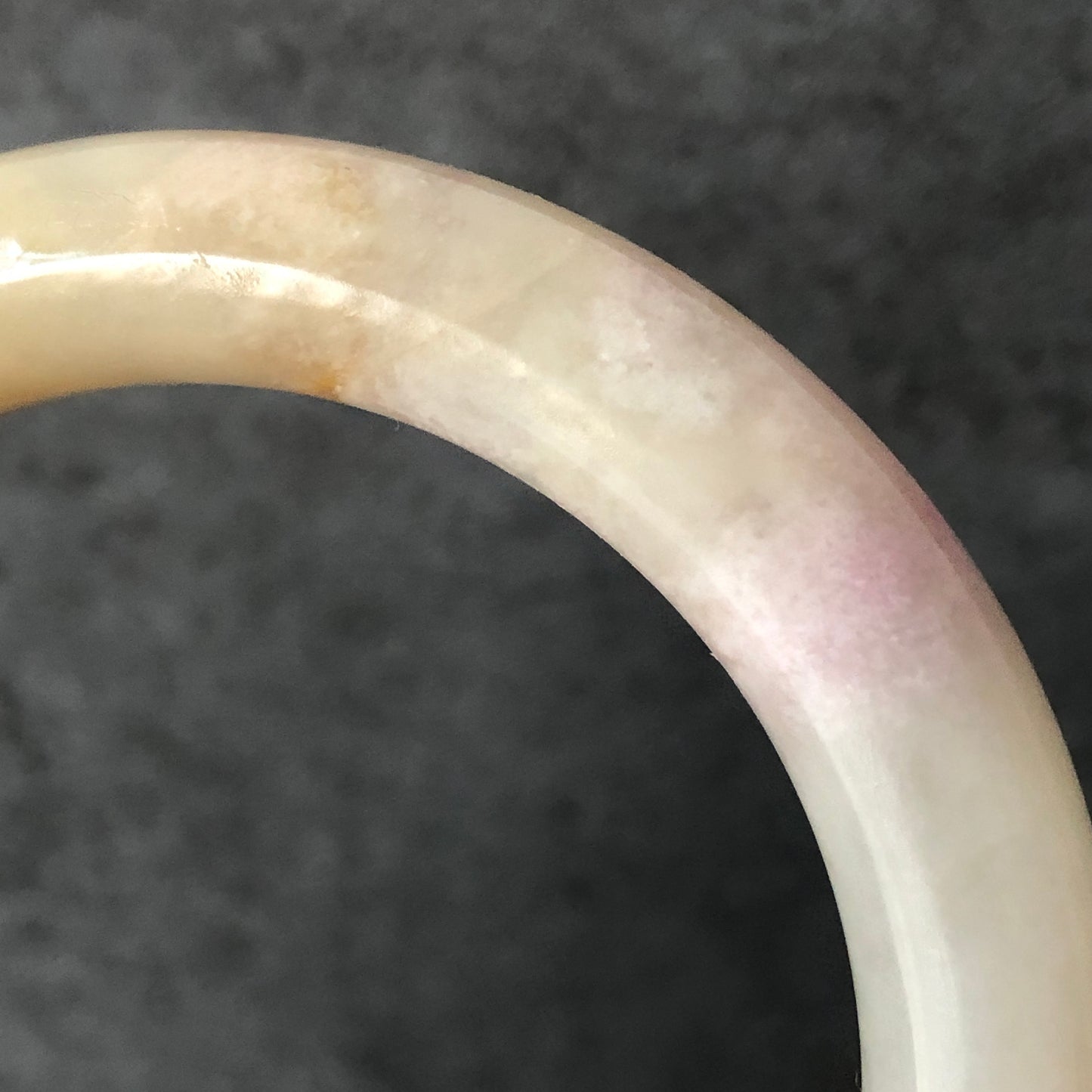 52.8mm Natural Rhodonite Bangle | Ice Queen | Raw Stone Bracelet | Healing Stone Gift for her | Rhodonite Jewelry for Women | Gemstone Gift, white stone bangle, pink stone bangle, raw crystal bangle, love stone jewelry, small size bangle