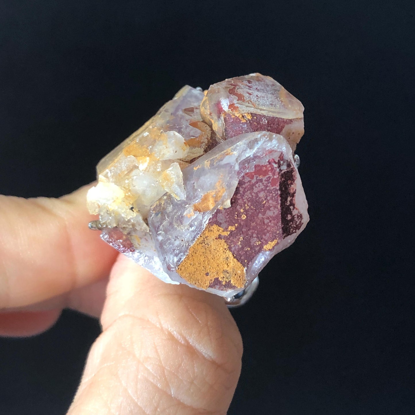 Raw Red Quartz Yellow Sulfur Ring, Raw Stone Ring Big Crystal Ring Raw Minerals, Large Statement Ring, Chunky Irregular Ring, Passion Stone, silver plated copper ring, Birthstone Ring Gift for him and her, Huge Cocktail Ring,Large Quartz Ring, Zodiac