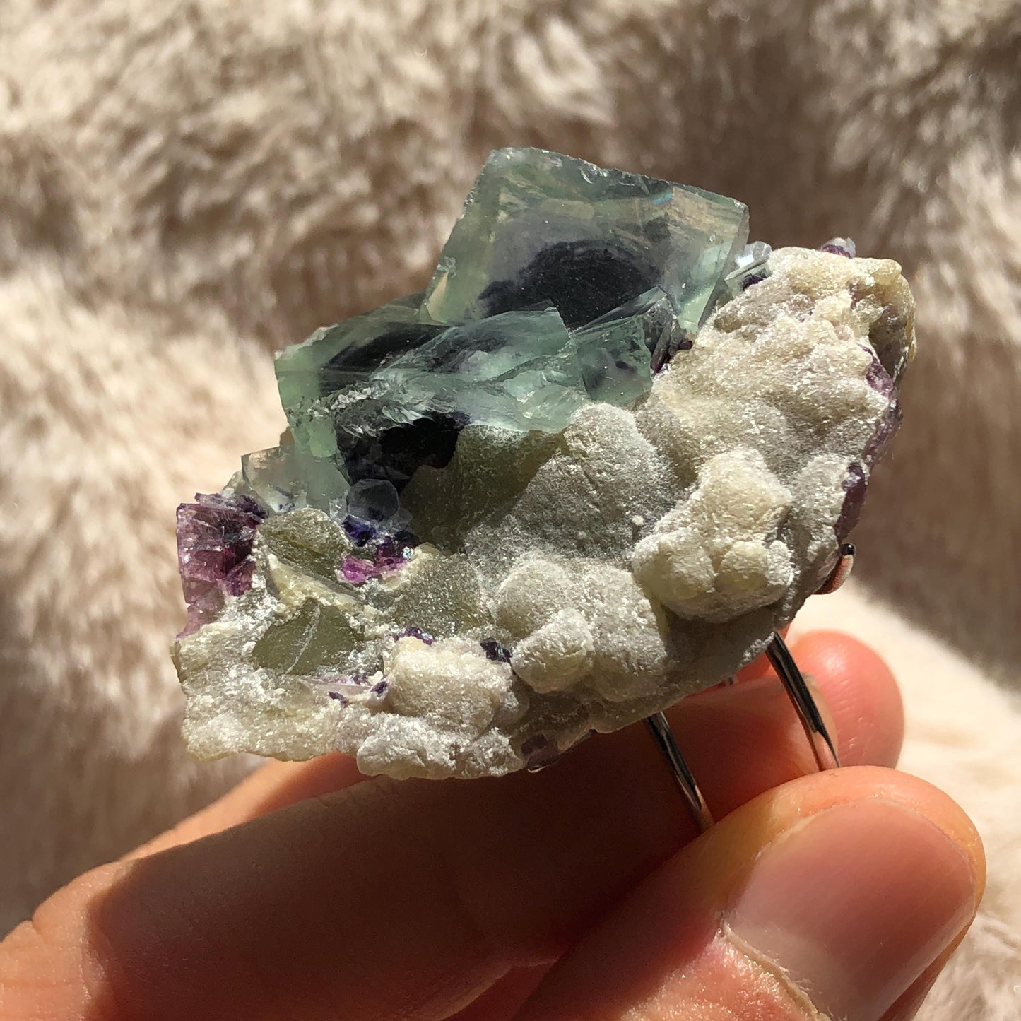 Raw Phantom Fluorite Ring, Big Raw Stone Ring Large Raw Crystal Ring Blue, Huge Statement Ring, Chunky Irregular Ring Gift, Adjustable Band Ring, Huge Cocktail Ring, Raw Mineral Ring, February March Birthstone Ring, Third Eye Chakra Crystal Ring