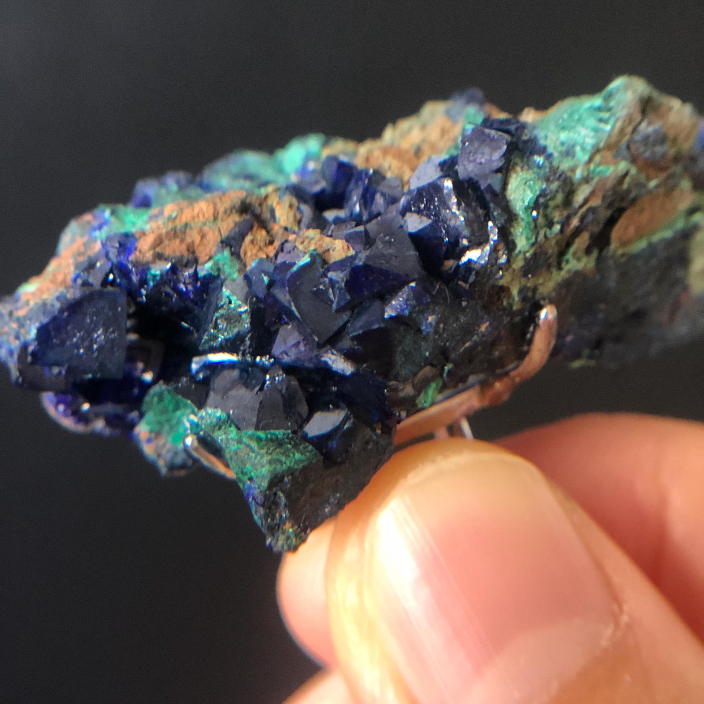 Raw Azurite Malachite Ring, Raw Stone Ring, Raw Crystal Ring, Big Statement Ring, Rough Irregular Chunky Gemstone Ring Gift for Men and Women, Sparky Shiny Crystal Ring, May Birthstone Ring, Silver Gold plated copper ring, birthday gift for her him