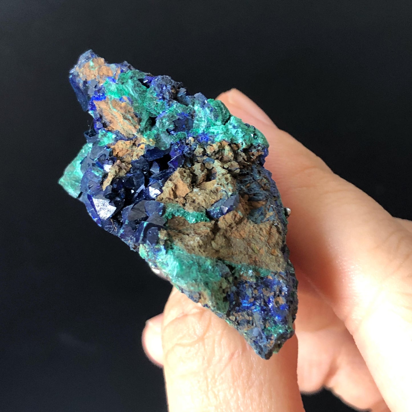 Raw Azurite Malachite Ring, Raw Stone Ring, Raw Crystal Ring, Big Statement Ring, Rough Irregular Chunky Gemstone Ring Gift for Men and Women, Sparky Shiny Crystal Ring, May Birthstone Ring, Silver Gold plated copper ring, birthday gift for her him