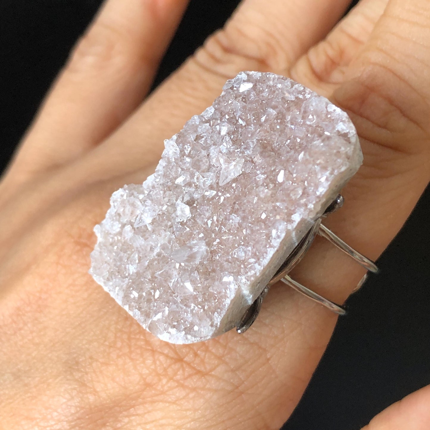 raw pink quartz ring, raw calcite ring , raw pink stone ring, raw pink quartz, pink quartz ring, Raw Stone Ring, Big Raw Crystal Ring Xlarge, Rough Huge Statement Ring, Chunky Irregular Raw Mineral Ring, Huge Stone Ring, Large statement ring