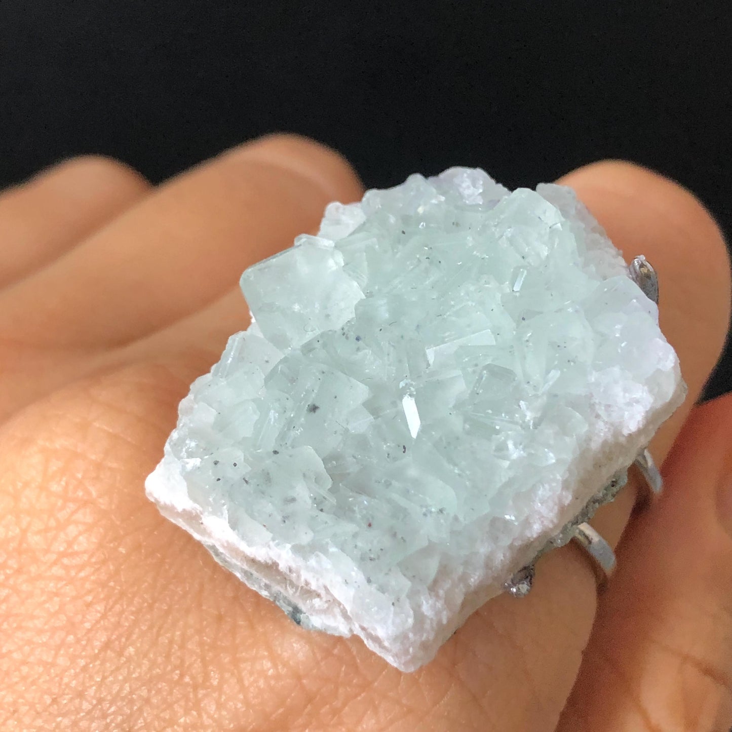 Raw Fluorite Ring, Big Blue Crystal Raw Stone Ring, Large Statement Ring, Chunky Irregular Ring Gift, Huge Gemstone Cocktail Ring Men Women