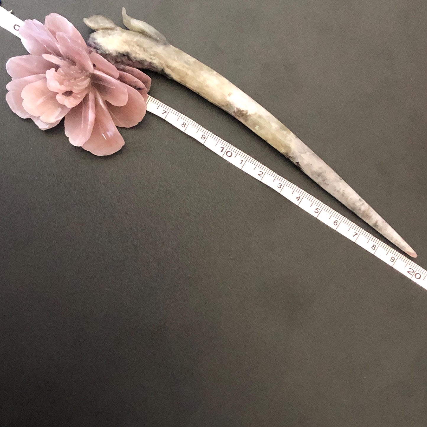 Natural Xiu Jade Serpentine Hand Carved Kalanchoe Flower Hair Pin | Pink, Green, Grey Jade Hair Stick | Asian Chinses Vintage Style Gift for her, pink jade hairpin green jade hair comb black jade hair fork korean hair pin japanese hair stick bridal hairpin wedding hair clip hanfu hairpin mother day gift jade carving