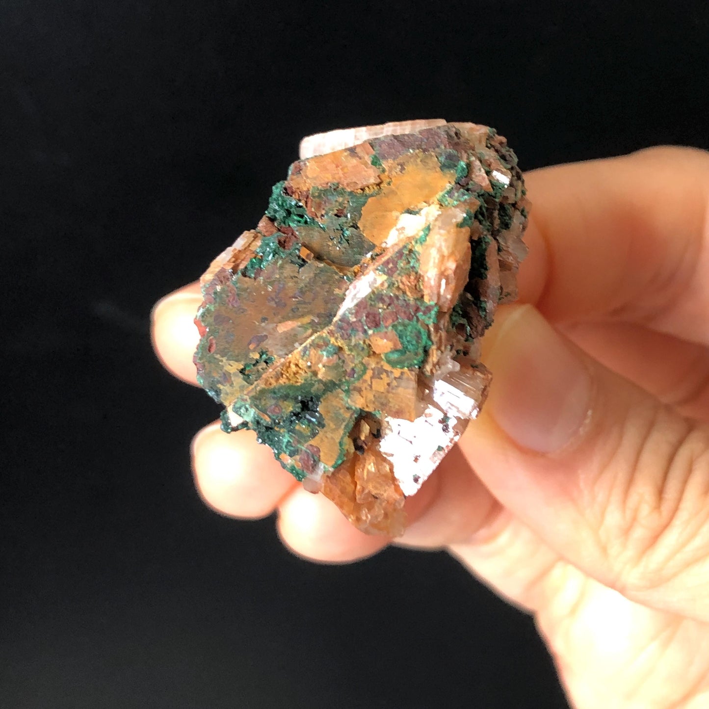 Raw Atacamite & Calcite (Iceland Spar) Ring | Large Raw Stone Ring Big Rough Crystal Ring | Adjustable Statement Ring Chunky Irregular Stone Gift for men gemstone for women bold cocktail ring hugh crystal ring untreated crystal raw minerals specimen ring