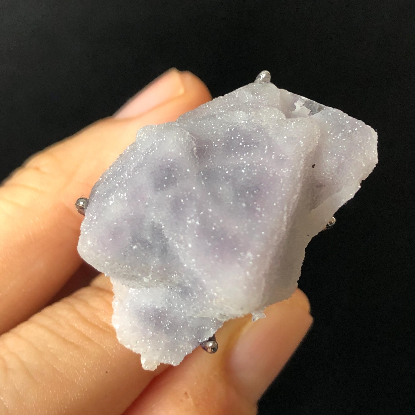Raw Purple Fluorite Crystal Ring with Sparkling White Sugar-like Crystal Coating | Big Stone Statement Ring, Large Irregular Chucky Gemstone Gift for her Raw Mineral Ring Big Crystal Ring Huge Stone Ring Large Cocktail Ring for men silver-plated copper ring feburary birthstone adjustable band ring sparkle crystal ring for women
