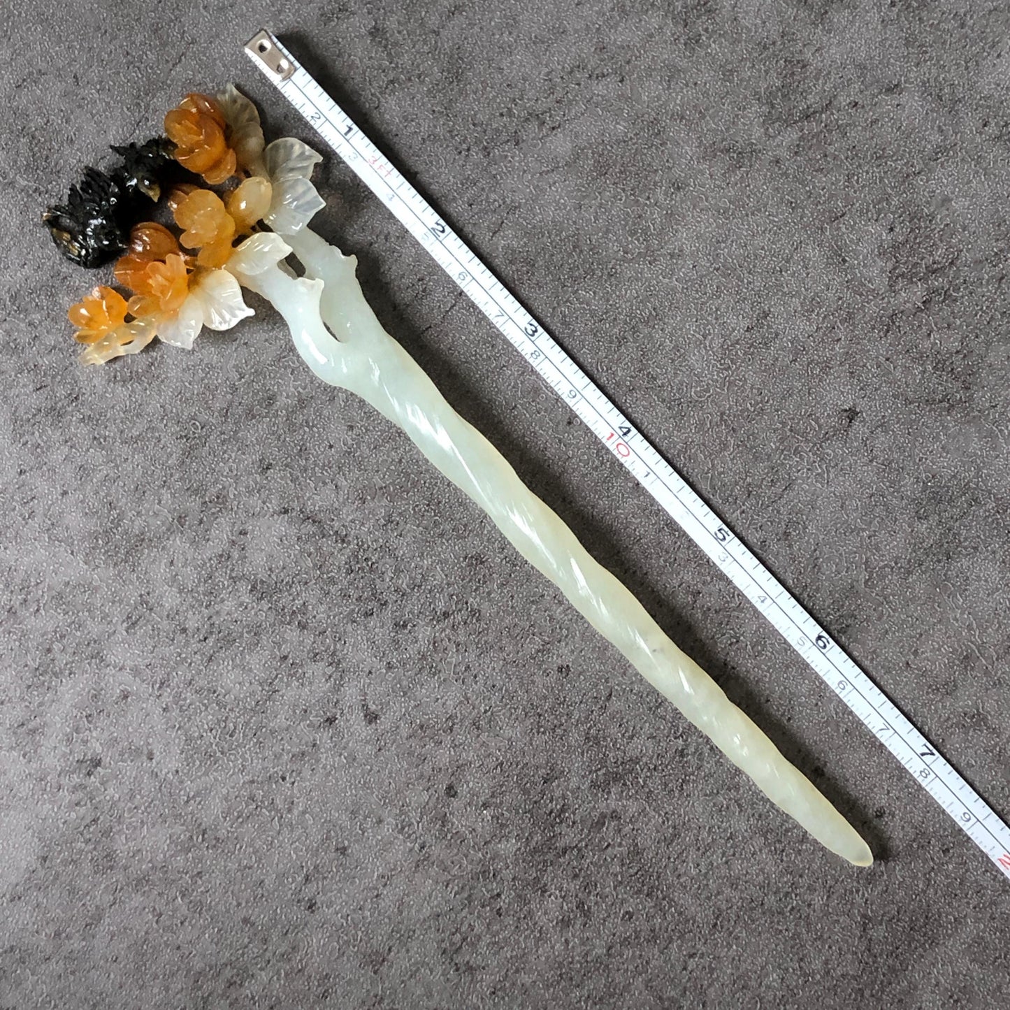 Certified Xiu Jade Serpentine Hand Carved Swallow Bird & Flowers Hair Pin | Black Yellow White Jade Hair Stick | Asian Chinese Vintage Gift for her, white jade carving yellow jade black jade bird carving flower carving hand carved flower hand engraved bird certificate jade certified natural untreated jade korean hairpin japanese hair stick chinese hair comb vinatge hair fork bridal hair clip wedding hair pin engagement hair stick