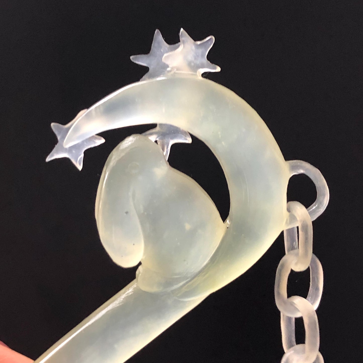 Certified Natural Xiu Jade Serpentine Hand Carved Hair Pin with Dangle | Rabbit Bunny on Moon & Star | Icy White Green Jade Hair Stick Gift for her hand engraved white jade carving hand engraved green jade koren hair stick japanese hair pin hanfu hair comb chinese hair clip hand engraved rabbit carving hand carved bunny carving carved moon carving icy chinese jade vinatge hair stick