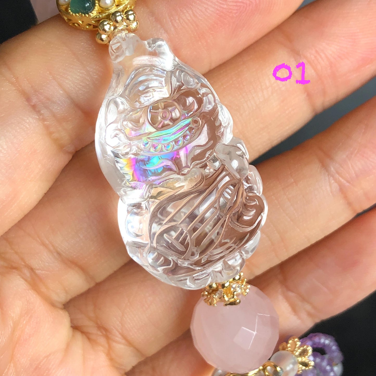 Rainbow Nine-tailed Fox Charm Crystal Bracelets Collection