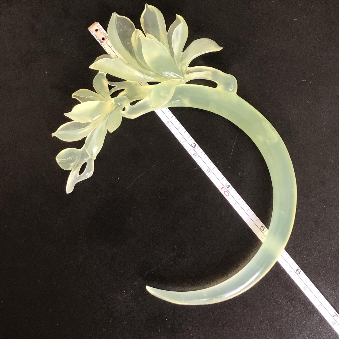 Certified Xiu Jade Serpentine Carved Yulan Flower Hair Pin | Ice Green Jade Hair Stick | Chinese Vintage Hanfu Antique Bridal Hair Fork Gift for her japanese hairpin korean hair stick chinese hair fork vintage hair comb antique hair pins hanfu hair stick bridal shower hair jewelry wedding headpiece bridal shower gift engagement hair accessory jade carving hand engraved jade hand carved flower jade hairpins untreated natural jade with certificate
