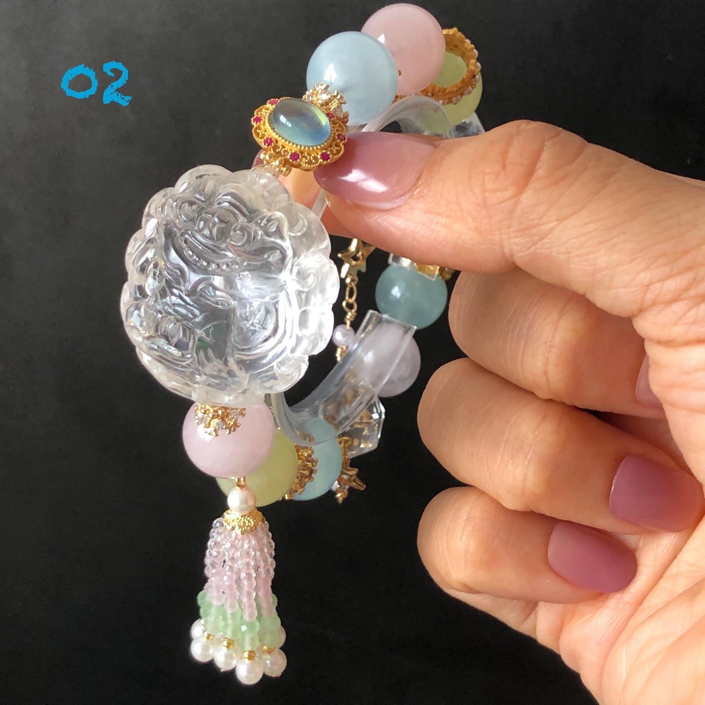 Rainbow Nine-tailed Fox Charm Crystal Bracelets Collection