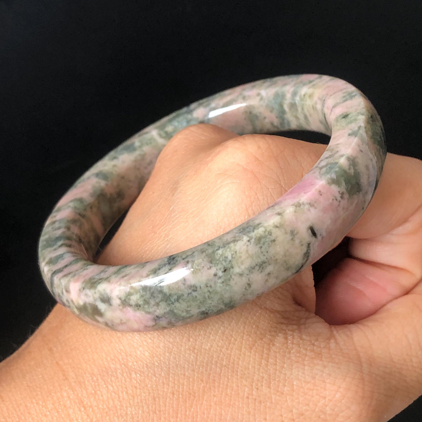 Rare Found Nephrite Jade Bangle | Natural Untreated Green Jade Pink Jade Bracelet | Pink Floral Lace | Chinese Jade Stone Bangle Gift for her Pink Jade Bangle Green Jade Bracelet Vintage Bangle Antique Bracelet Pink Stone Bangle Pink Gemstone Bracelet bangles for women flower bangle
