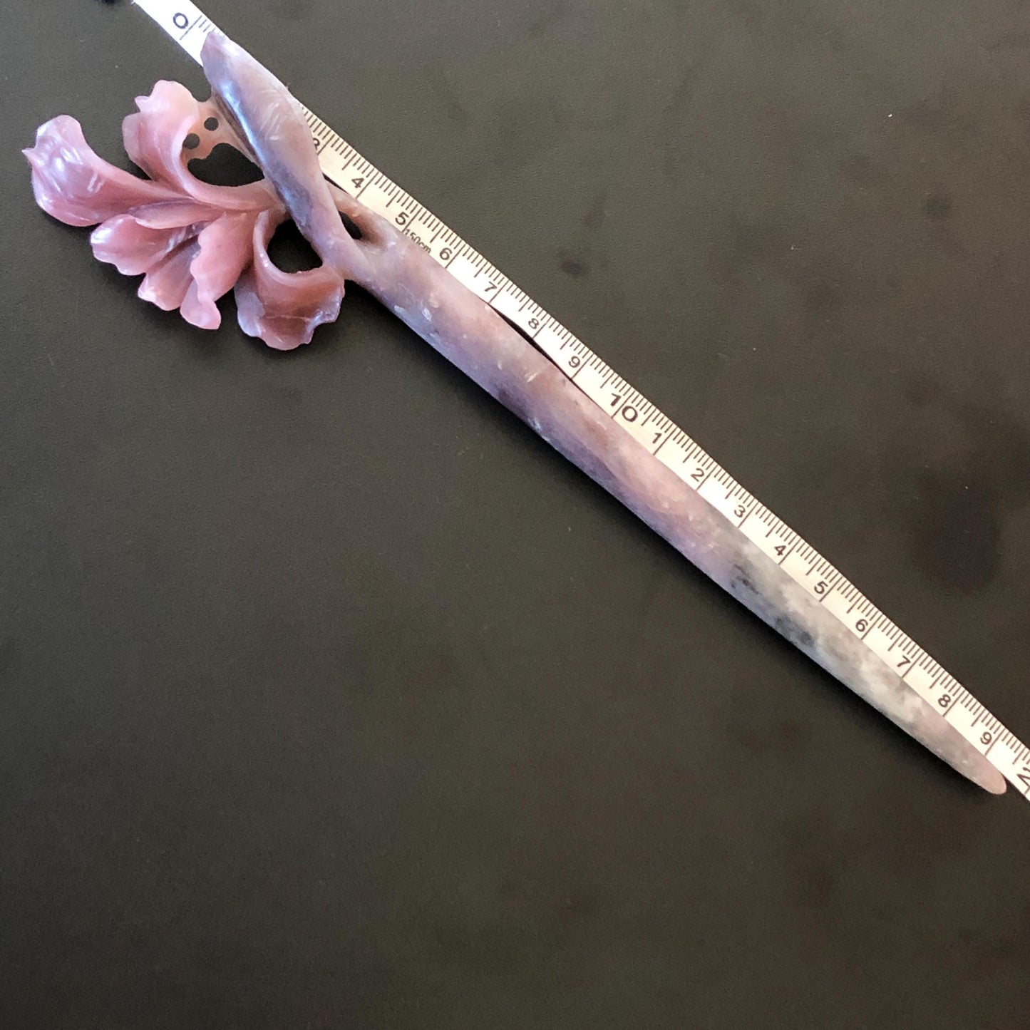 Xiu Jade Serpentine Hand Carved Iris Flower Hair Pin: Natural Black Purple Pink Jade Hair Stick, Asian Vintage Hair Fork Asian Chinses Vintage Style Gift for her, pink jade hairpin black jade purple jade hair comb grey jade hair fork korean hair pin japanese hair stick bridal hairpin wedding hair clip hanfu hairpin mother day gift jade carving bridal headpiece wedding hair jewelry bridal shower gift hair accessory iris carving flower carving 3D stone carving