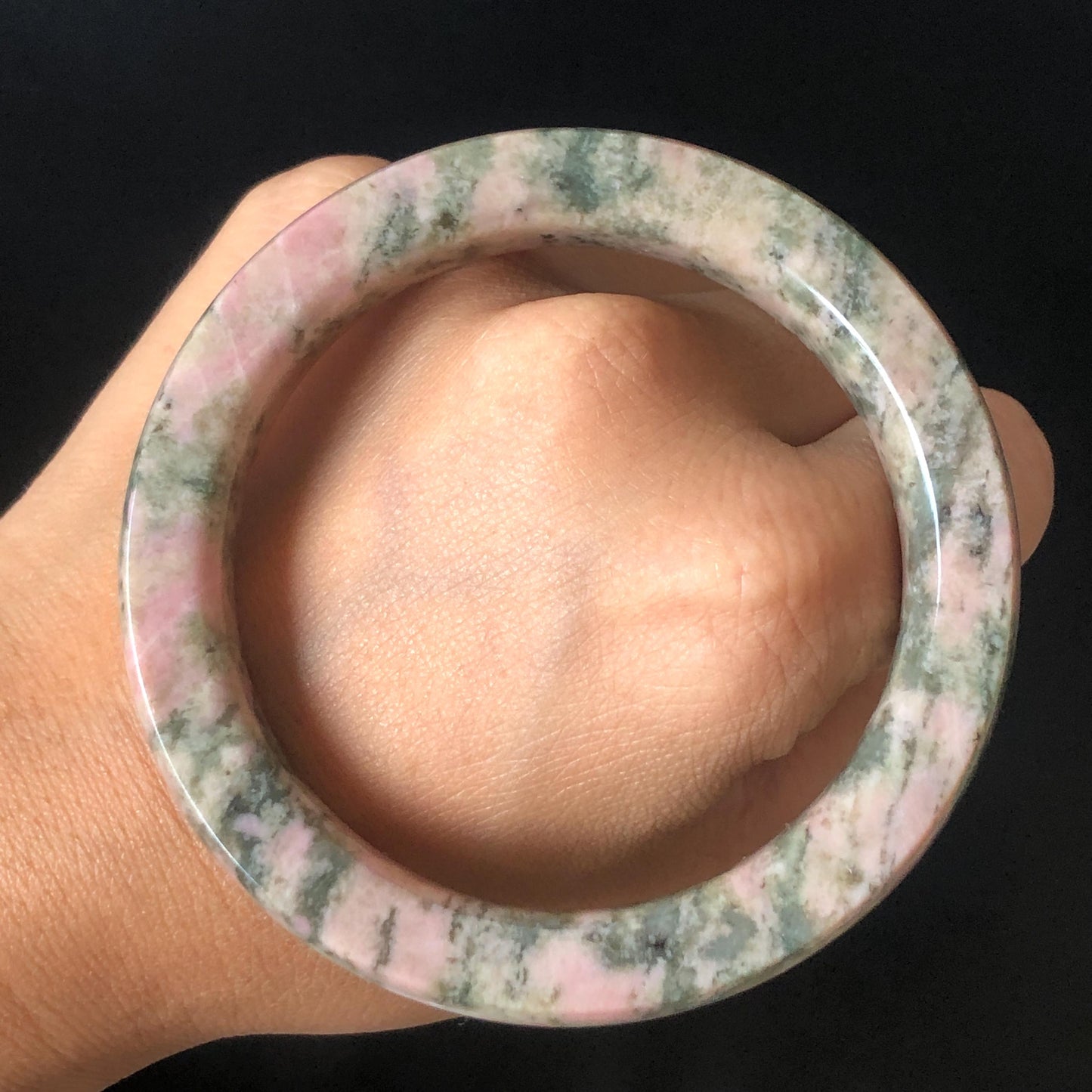 Rare Found Nephrite Jade Bangle | Natural Untreated Green Jade Pink Jade Bracelet | Pink Floral Lace | Chinese Jade Stone Bangle Gift for her Pink Jade Bangle Green Jade Bracelet Vintage Bangle Antique Bracelet Pink Stone Bangle Pink Gemstone Bracelet bangles for women flower bangle