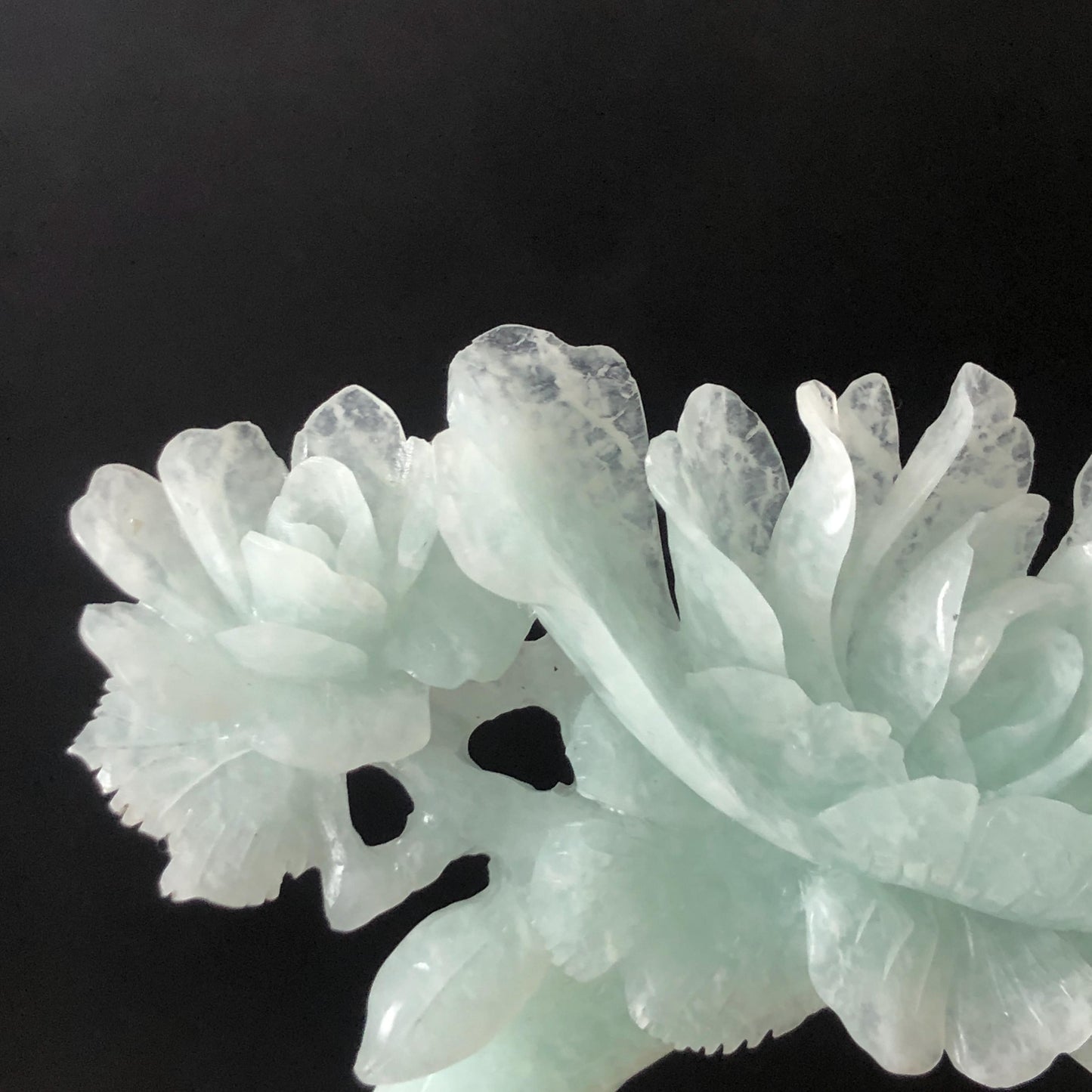 Xiu Jade Serpentine Hand Carved Peony Hair Pin: Certified Natural Frosty Sky Blue Jade Hair Stick, Asian Vintage Hair Fork | Chinese Vintage Hanfu Antique Bridal Hair Fork Gift for her japanese hairpin korean hair stick chinese hair fork vintage hair comb antique hair pins hanfu hair stick bridal shower hair jewelry wedding headpiece engagement hair accessory jade carving hand engraved jade hand carved flower jade hairpins untreated natural jade with certificate phoenix carving peony carving
