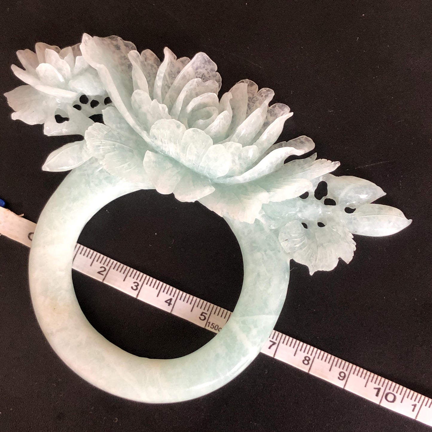 Xiu Jade Serpentine Hand Carved Peony Hair Pin: Certified Natural Frosty Sky Blue Jade Hair Stick, Asian Vintage Hair Fork | Chinese Vintage Hanfu Antique Bridal Hair Fork Gift for her japanese hairpin korean hair stick chinese hair fork vintage hair comb antique hair pins hanfu hair stick bridal shower hair jewelry wedding headpiece engagement hair accessory jade carving hand engraved jade hand carved flower jade hairpins untreated natural jade with certificate phoenix carving peony carving