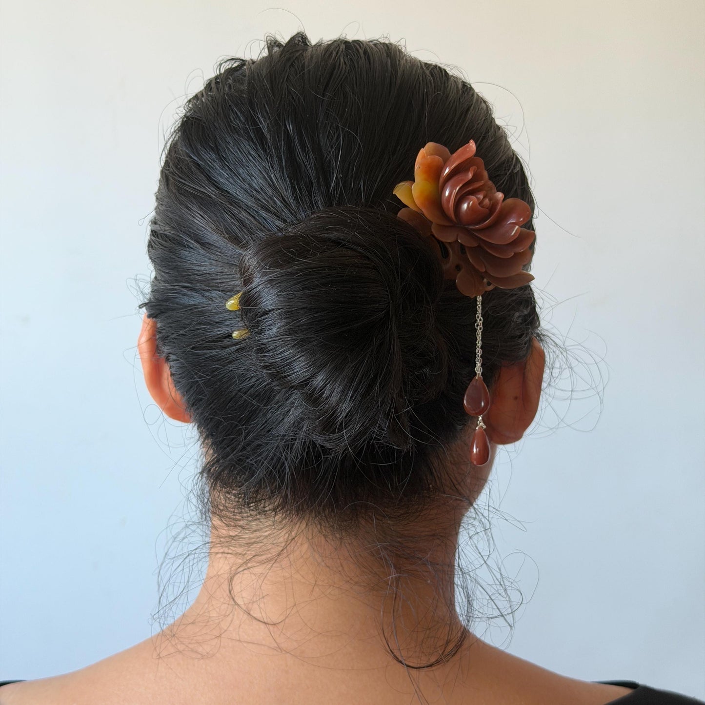 Xiu Jade Serpentine Hand Carved Camellia Flower Hair Fork: Certified Natural Red Jade Hairpin, Vintage Hanfu Hair Jewelry Gift for her Bridal Shower gift bridal hair clip wedding headpiece wedding hair jewelry bridal hair accessories red jade carving white jade hand engraved flower hair stick japanese hairpins korean hair stick chinese hair comb vintage hair pins antique hair fork hanfu hair pins certified untreated jade