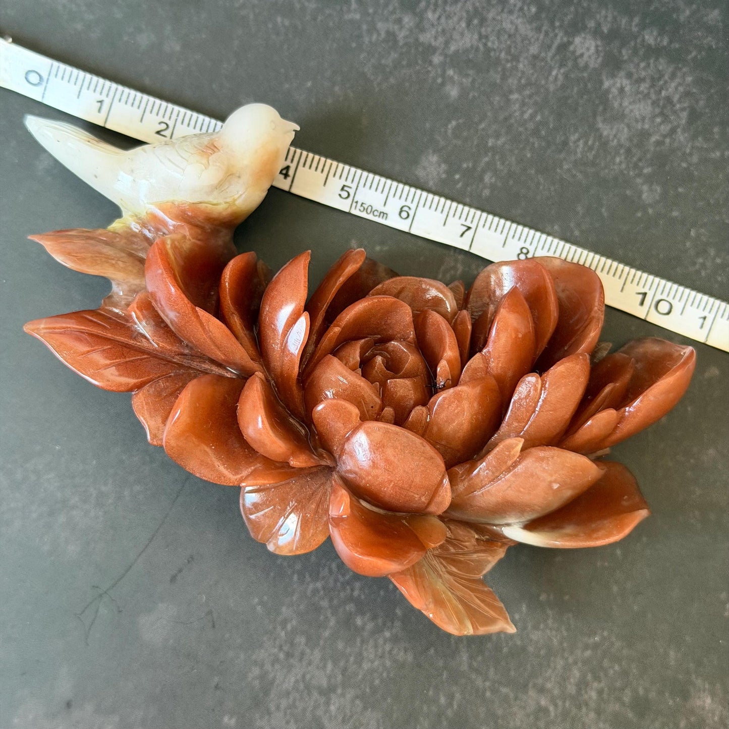 Xiu Jade Serpentine Hand Carved Bird & Red Peony Hair Clip: Certified Natural Rare-found Red Jade Flower Carving Vintage Hanfu Hair Jewelry Gift for her Bridal Shower gift bridal hair clip wedding headpiece wedding hair jewelry bridal hair accessories red jade carving white jade hand engraved flower hair stick japanese hairpins korean hair stick chinese hair comb vintage hair pins antique hair fork hanfu hair pins certified untreated jade