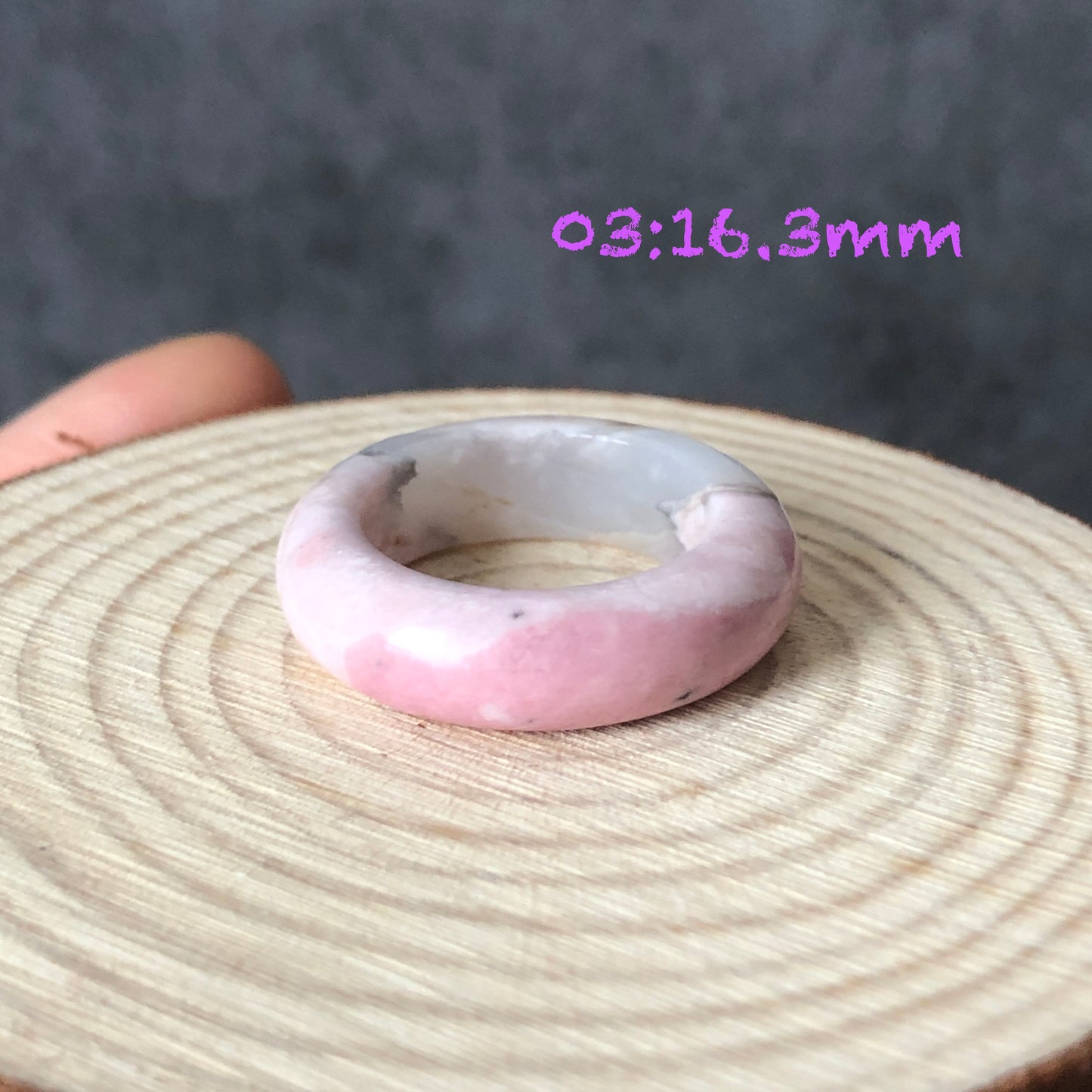 Natural High Quality Rhodonite Ring | High Tea Collection | 15-17mm | Sweet & Cute | Natural Rhodonite