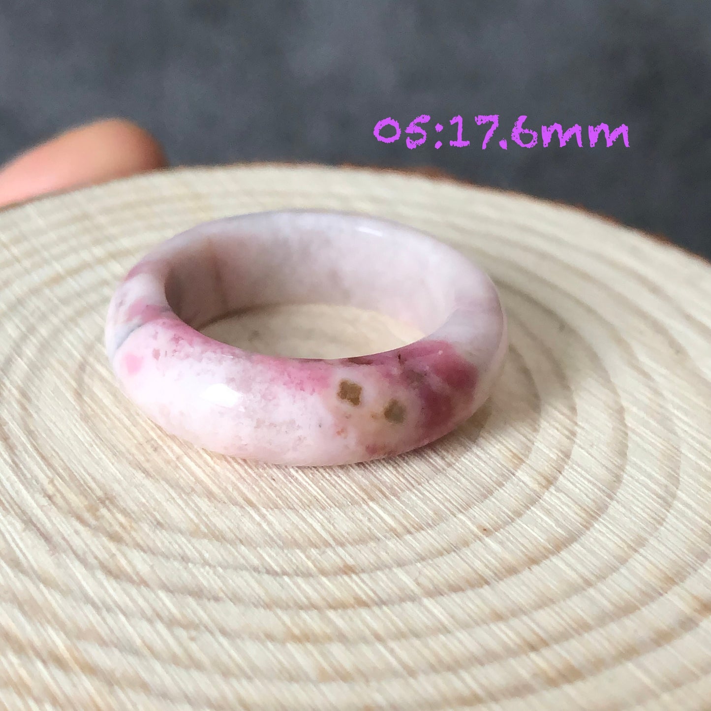 Natural High Quality Rhodonite Ring | High Tea Collection | 15-17mm | Sweet & Cute | Natural Rhodonite