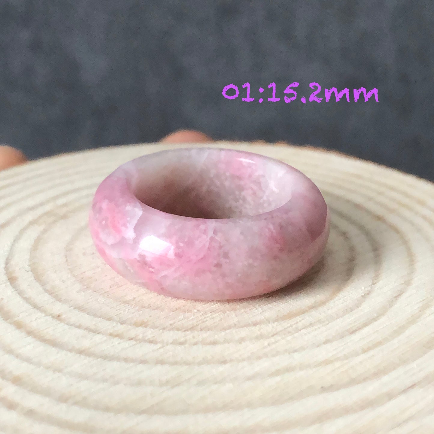 Natural High Quality Rhodonite Ring | High Tea Collection | 15-17mm | Sweet & Cute | Natural Rhodonite