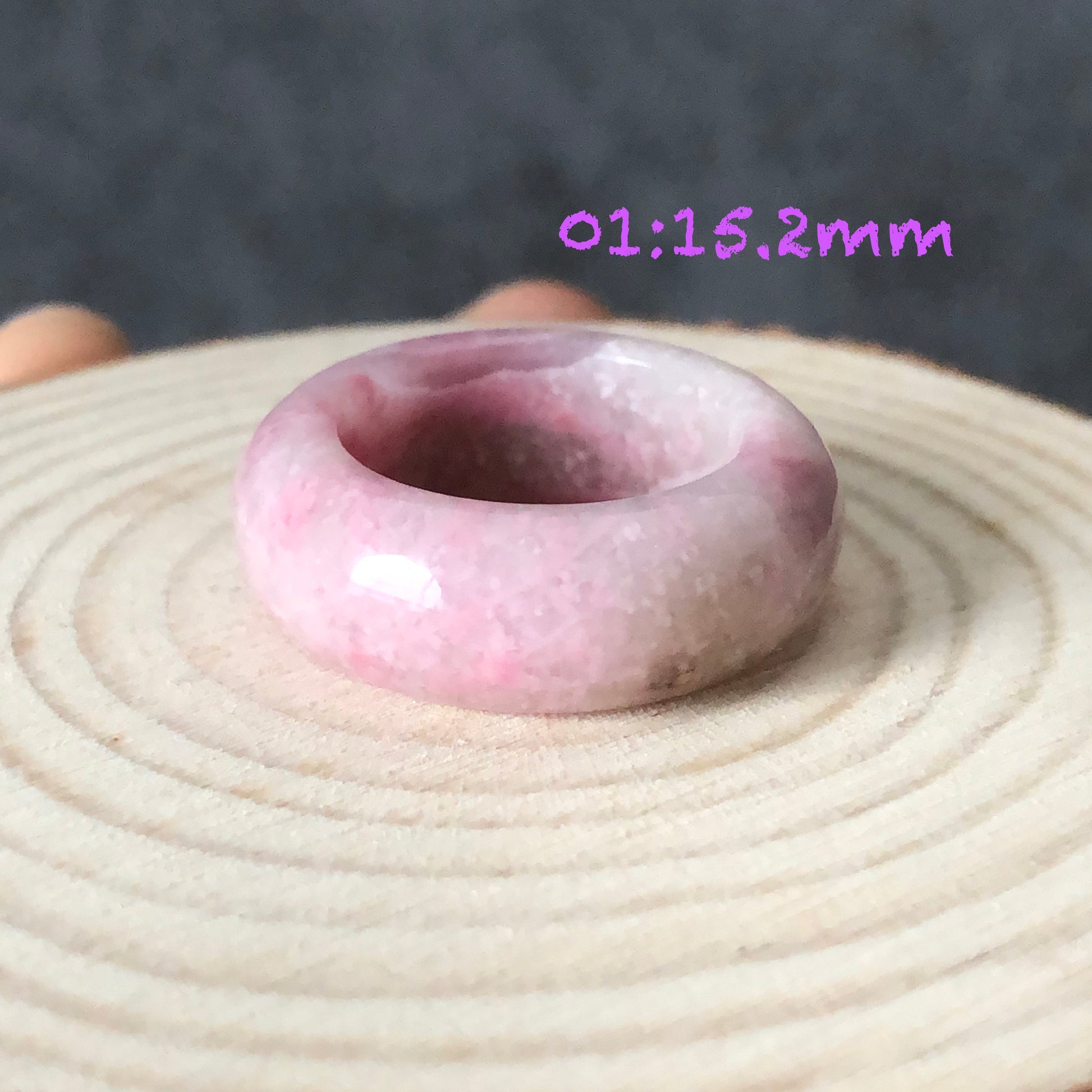 Natural High Quality Rhodonite Ring | High Tea Collection | 15-17mm | Sweet & Cute | Natural Rhodonite