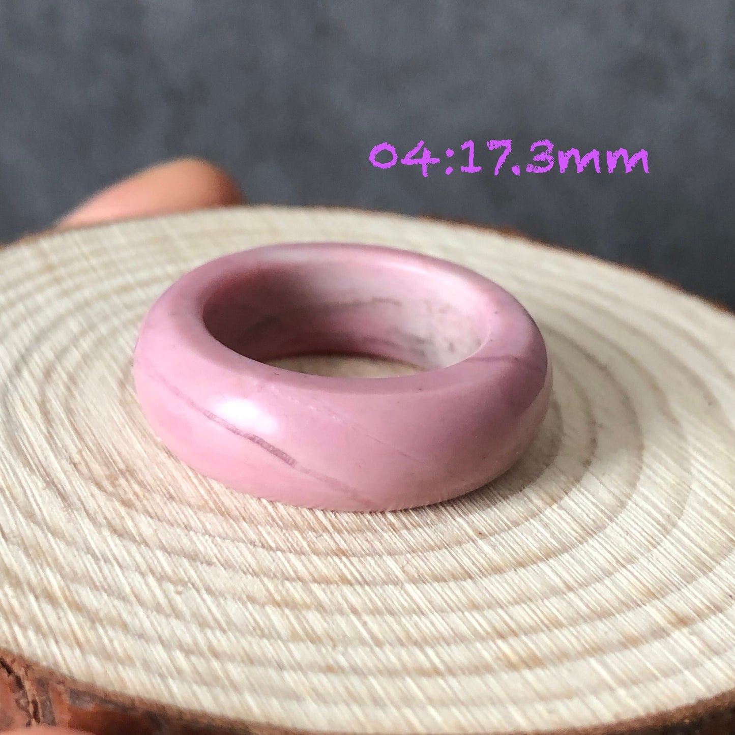 Natural High Quality Rhodonite Ring | High Tea Collection | 15-17mm | Sweet & Cute | Natural Rhodonite