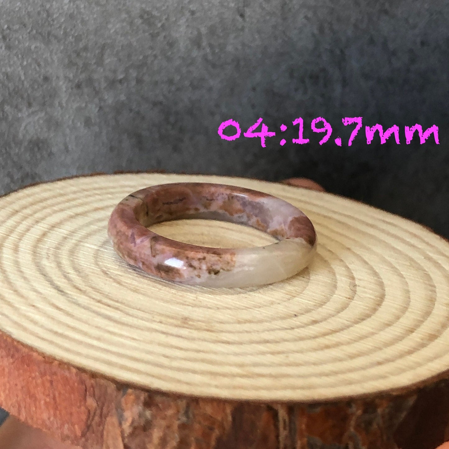 Natural High Quality Rhodonite Ring | Larger Size Collection | 19mm | Natural Rhodonite