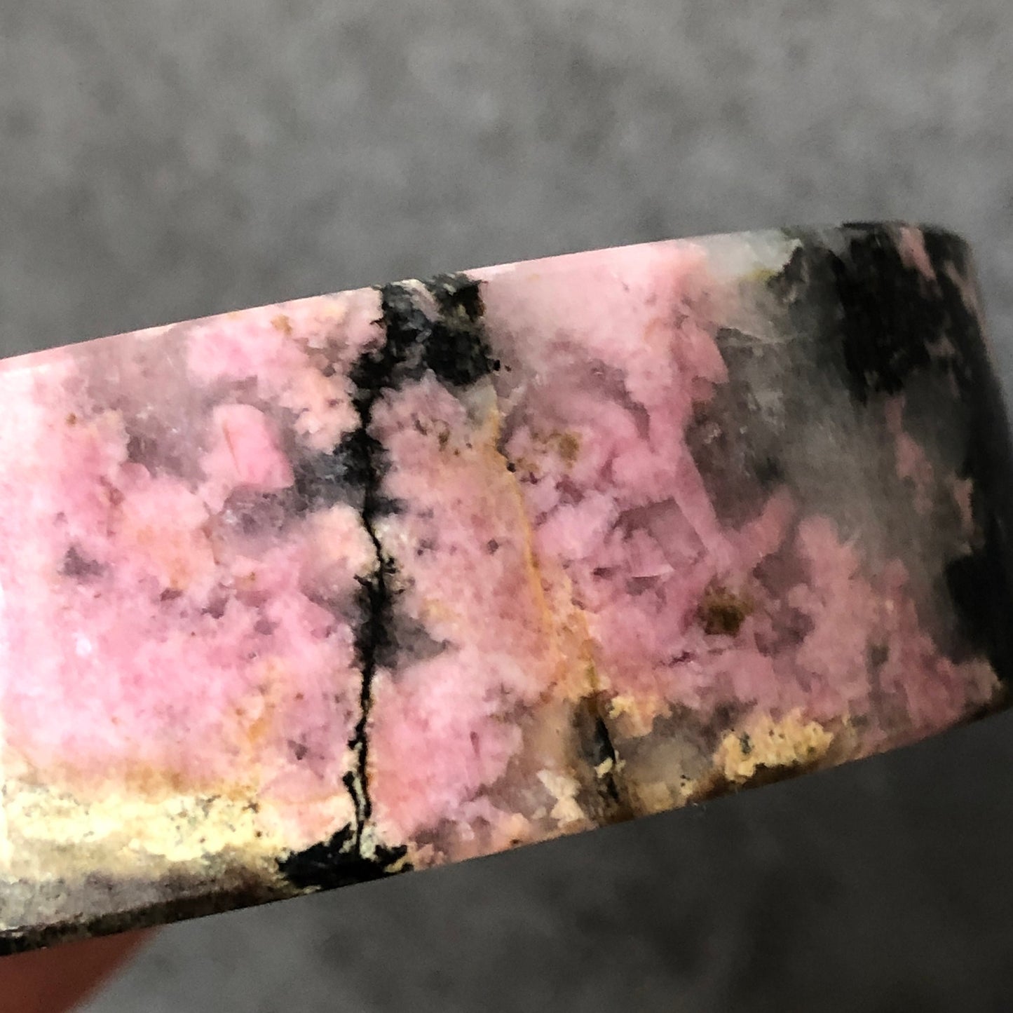 56mm Natural Rhodonite Bangle | Set Sail to the Sunset | Beautiful Scenery | Crystal Bangle Gemstone Bracelet | Healing Stone Gift for women