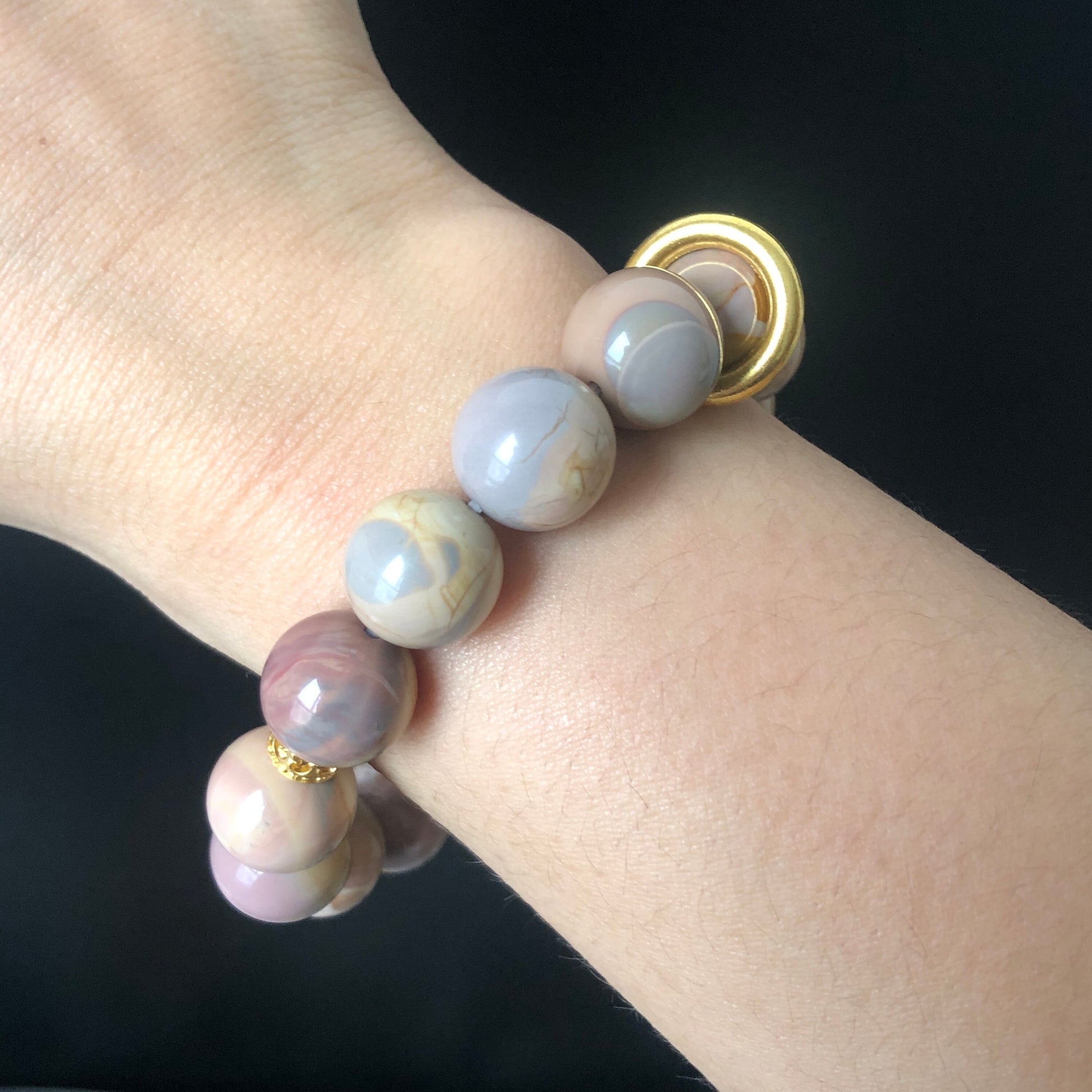 High Quality Natural Alashan Agate Bead Bracelet 13.5mm | Creamy Milkshake | Sweet and Tender |Gemstone | DIY Beads | Crystal Bracelet |