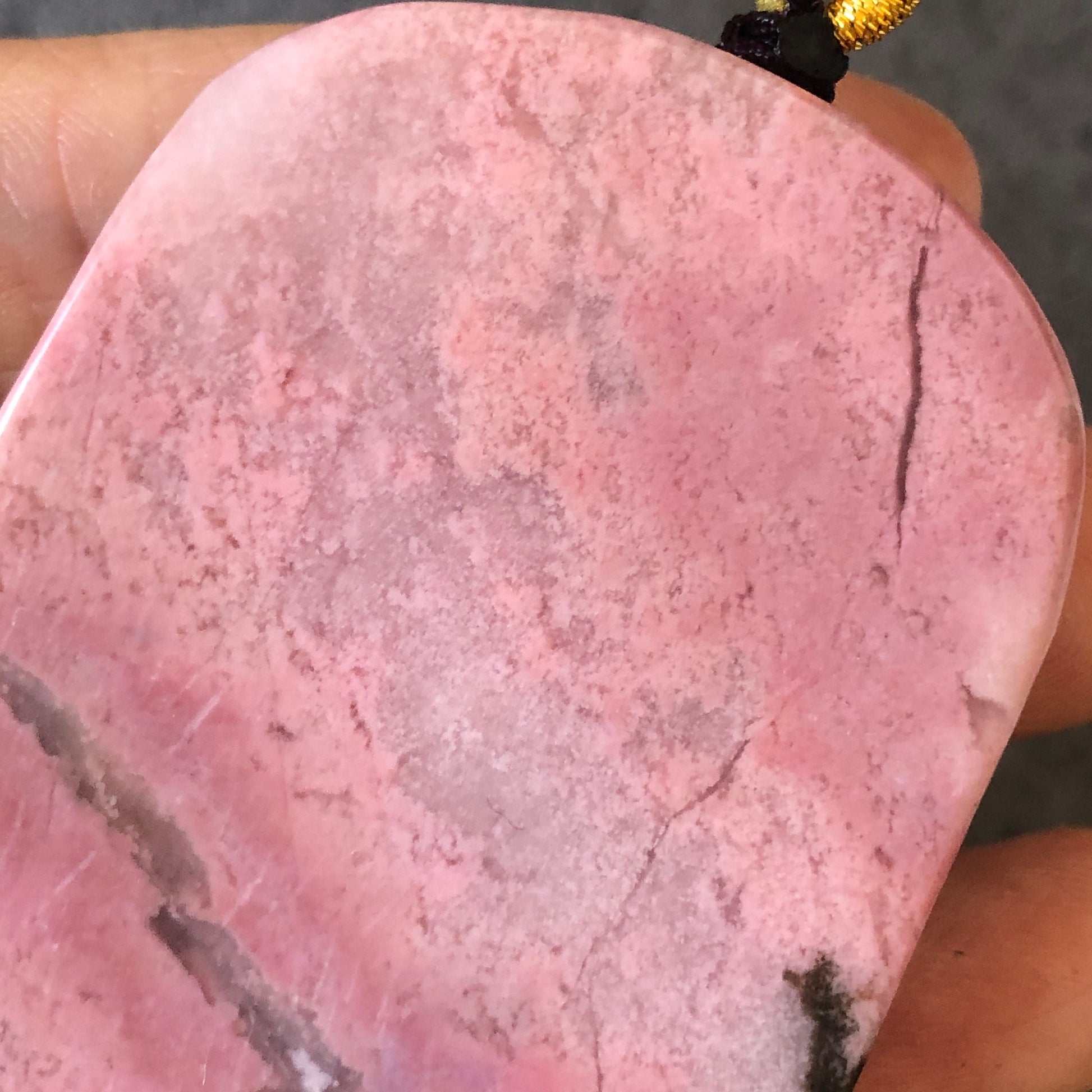 High Quality Natural Rhodonite Stone Carved Phoenix Chinese “招財” Bring Fortune Pendant Crystal Charm | adjustable necklace | Icy Pink