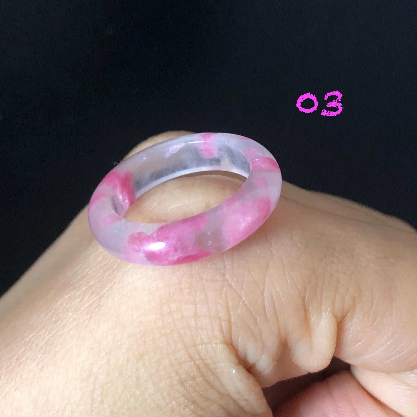 Natural Rhodonite Stone Crystal Ring | 16-17mm | US 6-7.5 | Sakura Rain | Cherry Blossom | Icy Pink | Healing Gemstone | Love Stone