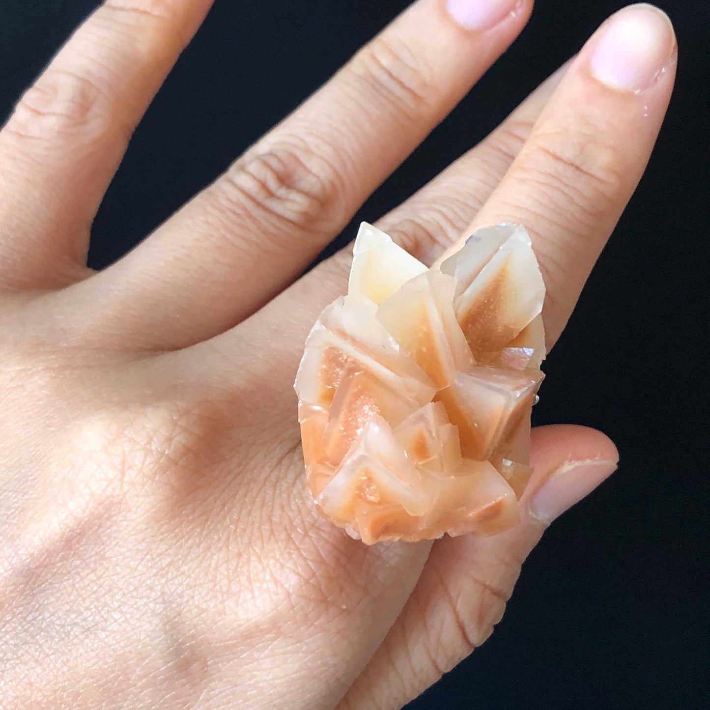 Natural Raw calcite Ring, Coral Hedgehog, Raw Stone Ring Big Crystal Ring, Chunky Irregular Ring Gift, Gothic Ring, Large Statement Ring