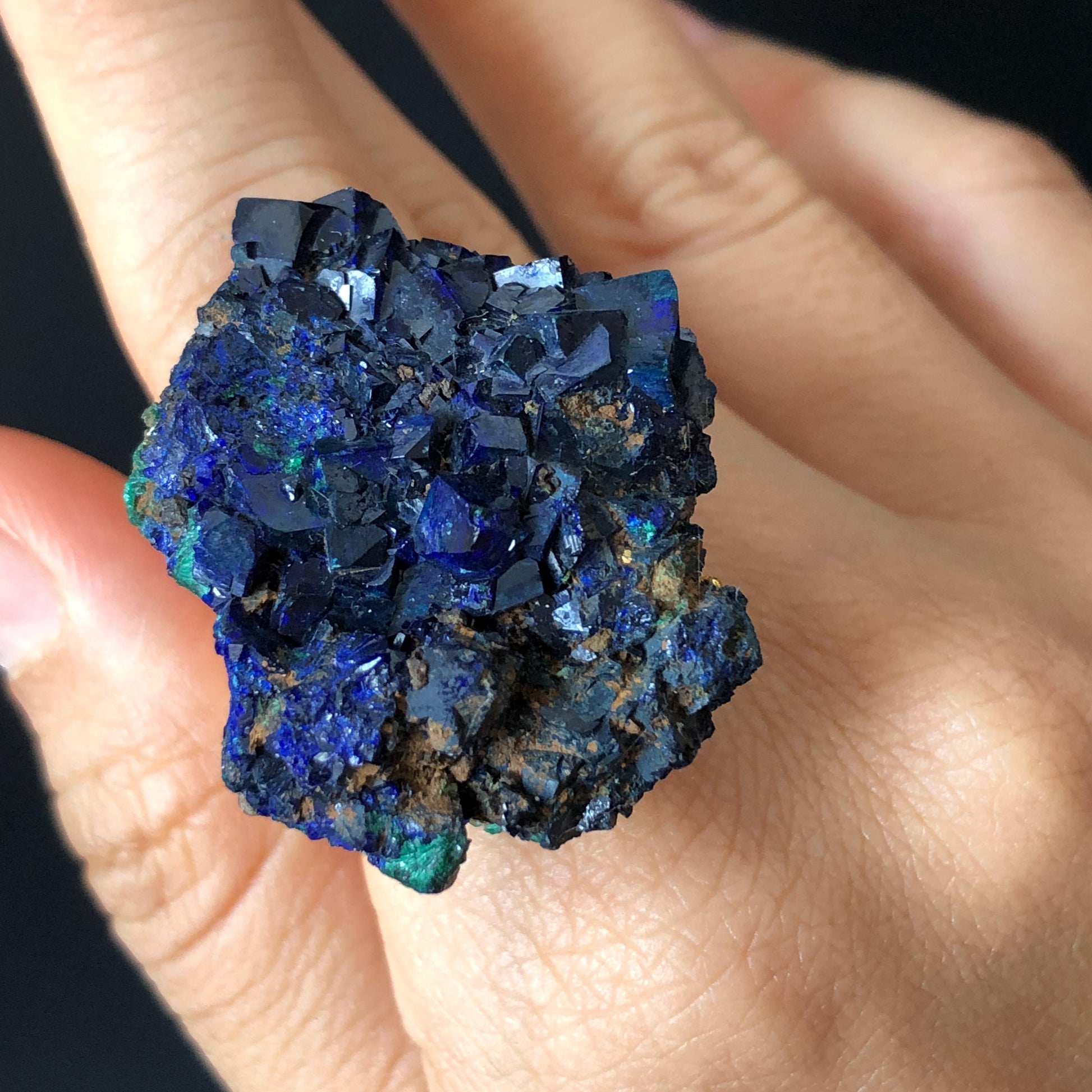 Raw Azurite Malachite Ring, Raw Stone Ring, Raw Crystal Ring, Big Statement Ring, Rough Irregular Chunky Gemstone Ring Gift for Men and Women, Sparky Shiny Crystal Ring, May Birthstone Ring, Silver Gold plated copper ring, birthday gift for her him