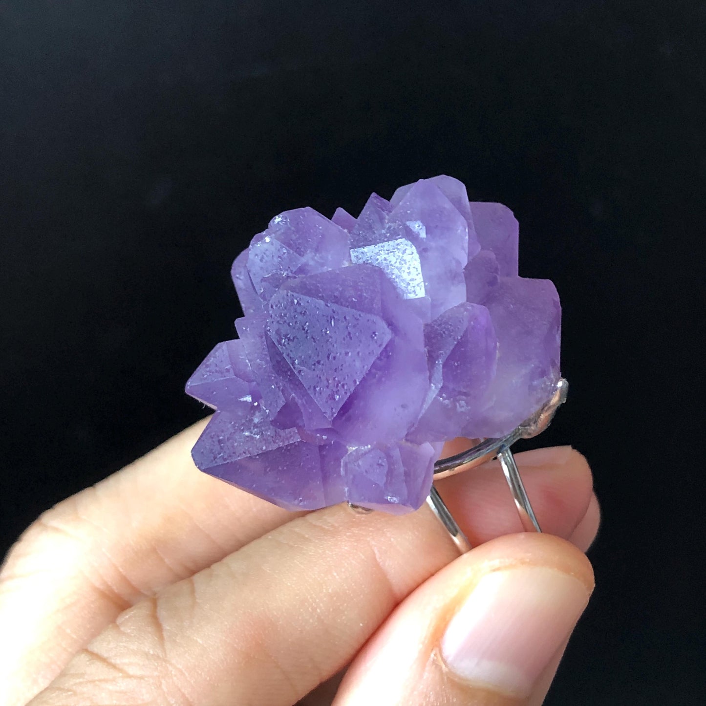 Raw Amethyst Crystal Ring | Grape Jelly Candy | Creativity Stone | Adjustable Statement Band Ring | Crown Chakras | February Birthstone