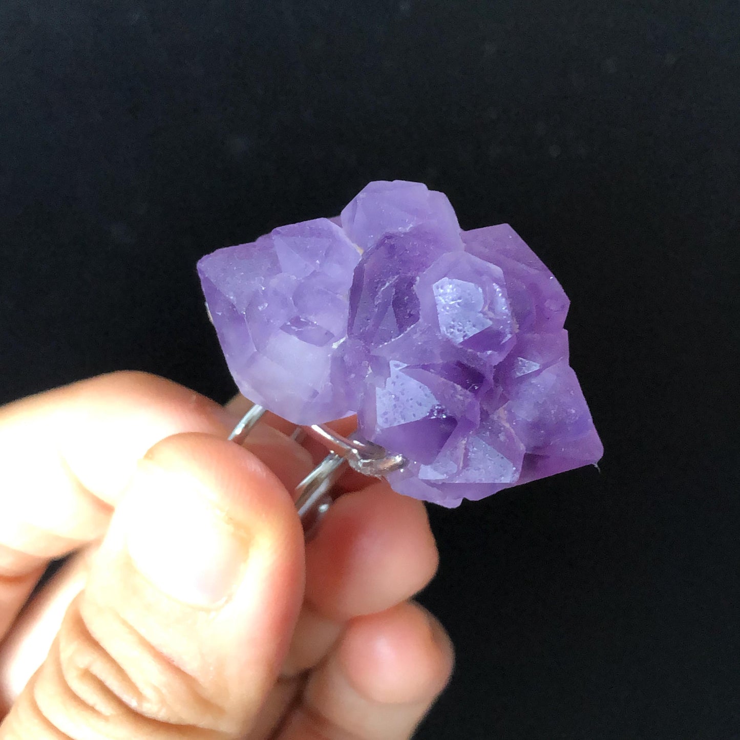 Raw Amethyst Crystal Ring | Grape Jelly Candy | Creativity Stone | Adjustable Statement Band Ring | Crown Chakras | February Birthstone