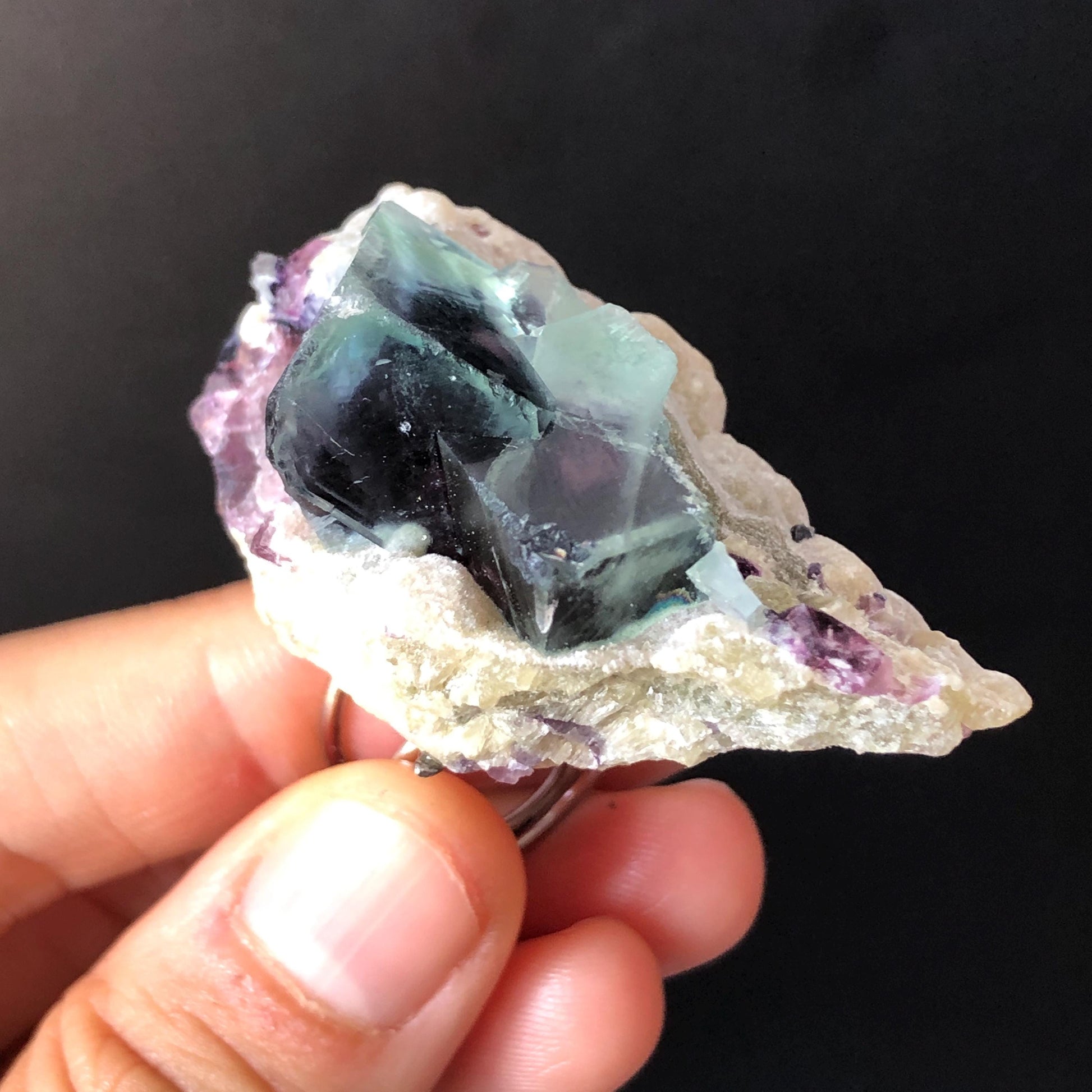 Raw Phantom Fluorite Ring, Big Raw Stone Ring Large Raw Crystal Ring Blue, Huge Statement Ring, Chunky Irregular Ring Gift, Adjustable Band Ring, Huge Cocktail Ring, Raw Mineral Ring, February March Birthstone Ring, Third Eye Chakra Crystal Ring