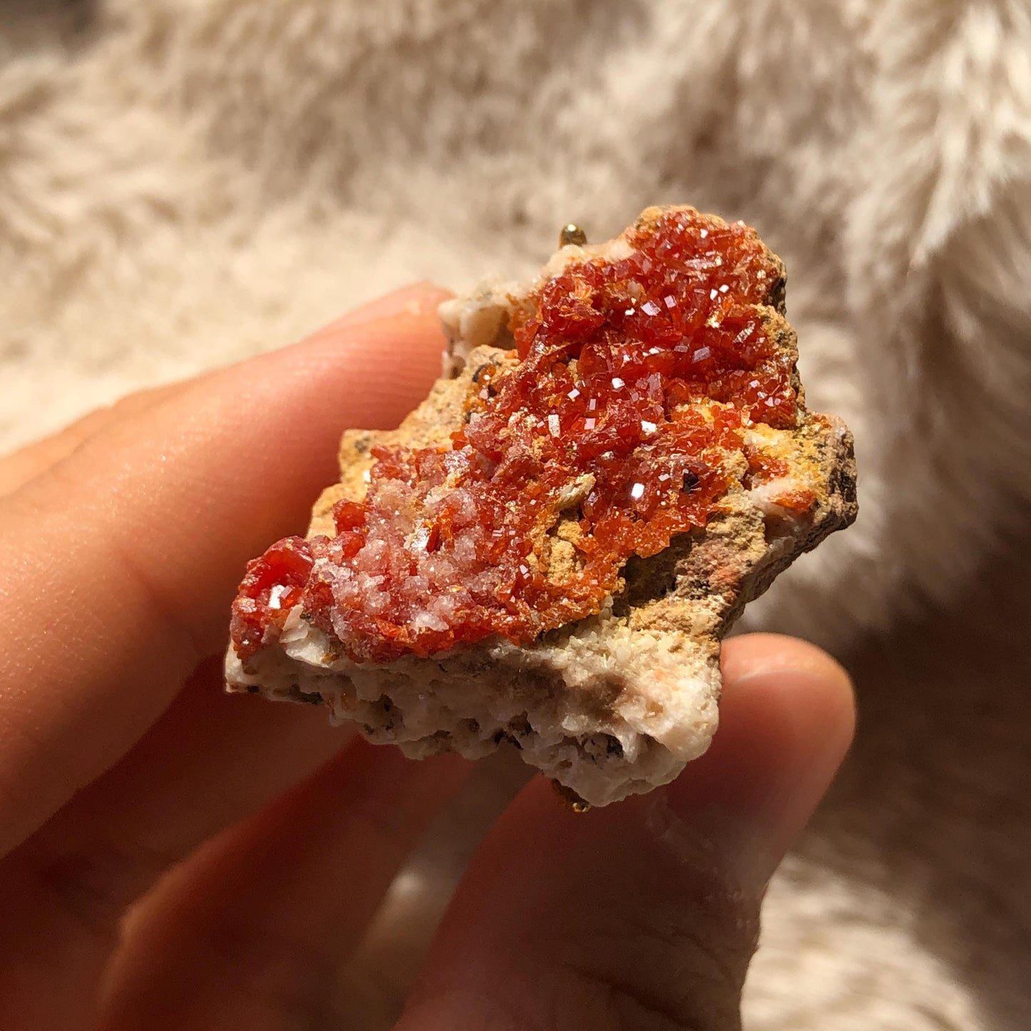 Natural Raw Vanadinite Crystal Ring | Creativity Adventure Stone | Adjustable Statement Ring | Lower Chakra Gemstone | Zodiac Birthstone