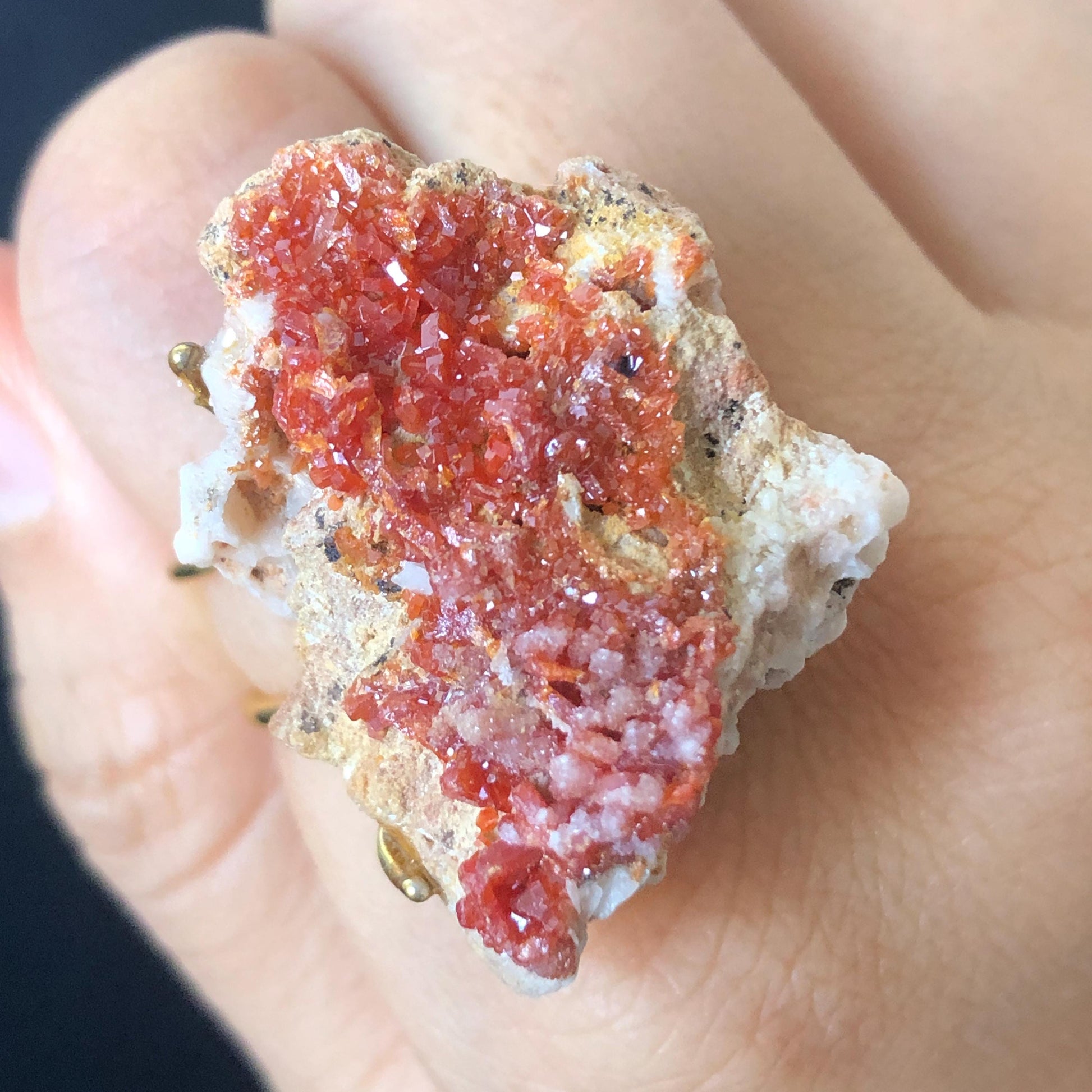 Natural Raw Vanadinite Crystal Ring | Creativity Adventure Stone | Adjustable Statement Ring | Lower Chakra Gemstone | Zodiac Birthstone