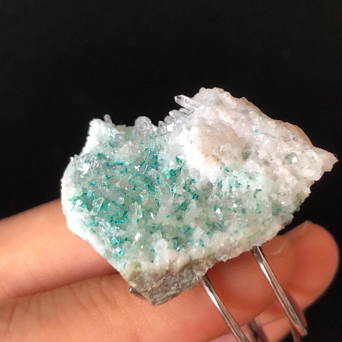 Raw Veszelyite Crystal Ring | Sparkling Snowy Lake | White Green | Self-Love Stone | Adjustable Statement Ring | Natural Gemstone Birthstone