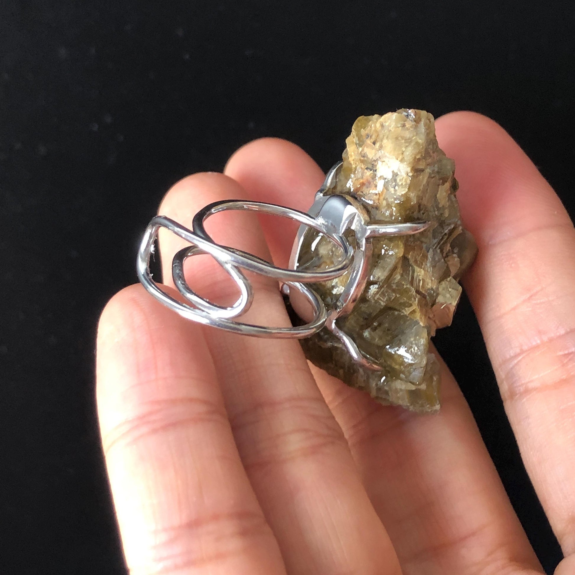 Natural Raw Siderite Dolomite Chalcopyrite Ring, Big Raw Stone Ring Large Crystal Ring, Huge Statement Ring, Chunky Irregular ring gift, silver-plated copper ring, adjustable band ring, Huge Cocktail Ring, Rough Cut Rock Ring, Birthstone ring gift