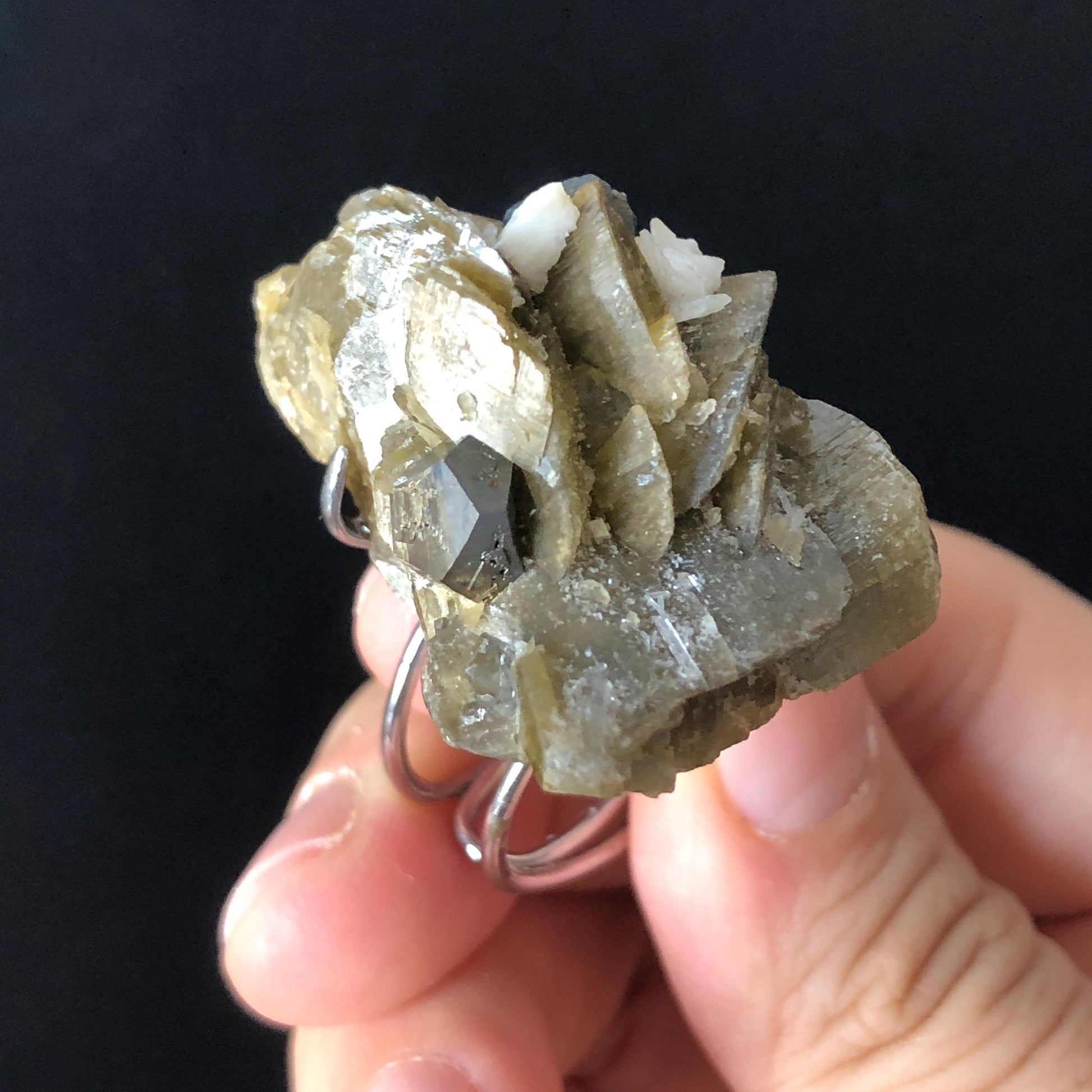 Natural Raw Siderite Dolomite Chalcopyrite Ring, Big Raw Stone Ring Large Crystal Ring, Huge Statement Ring, Chunky Irregular ring gift, silver-plated copper ring, adjustable band ring, Huge Cocktail Ring, Rough Cut Rock Ring, Birthstone ring gift