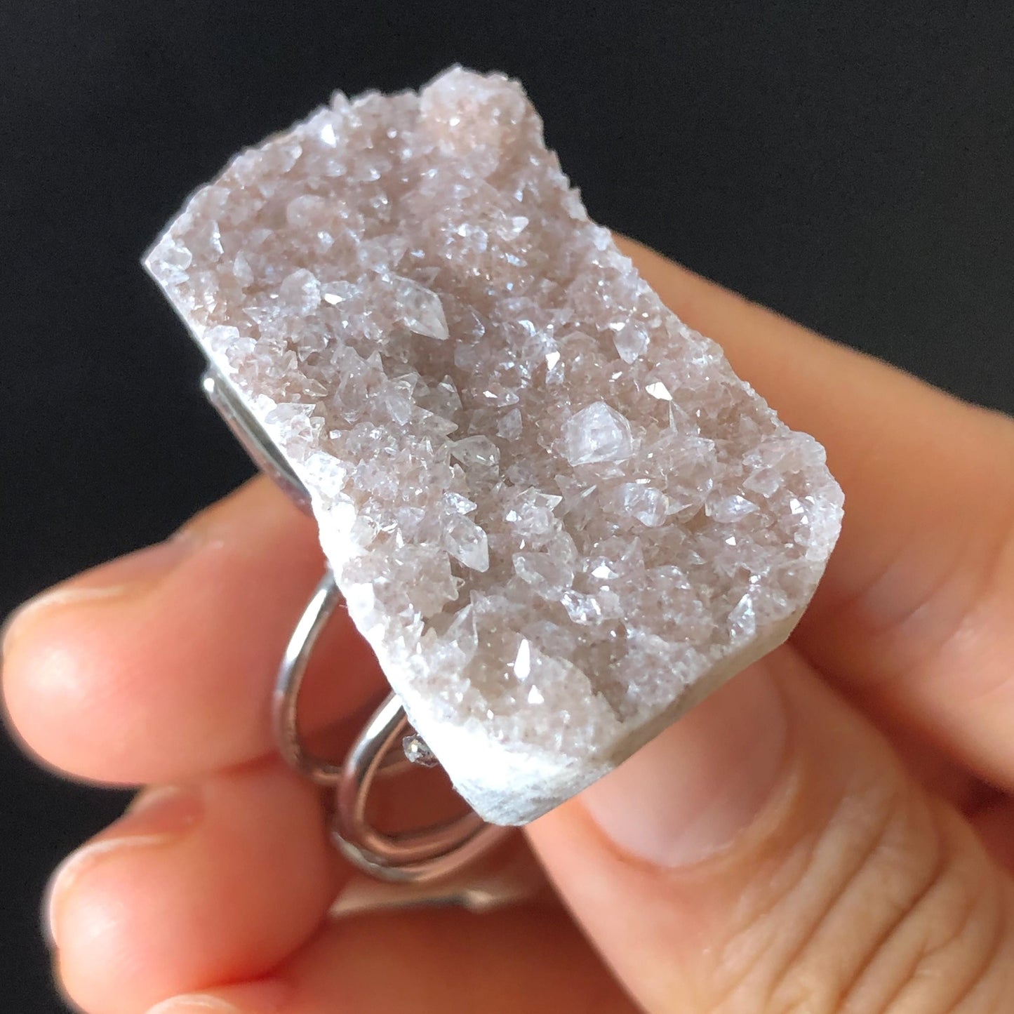 raw pink quartz ring, raw calcite ring , raw pink stone ring, raw pink quartz, pink quartz ring,  Raw Stone Ring, Big Raw Crystal Ring Xlarge, Rough Huge Statement Ring, Chunky Irregular Raw Mineral Ring, Huge Stone Ring, Large statement ring