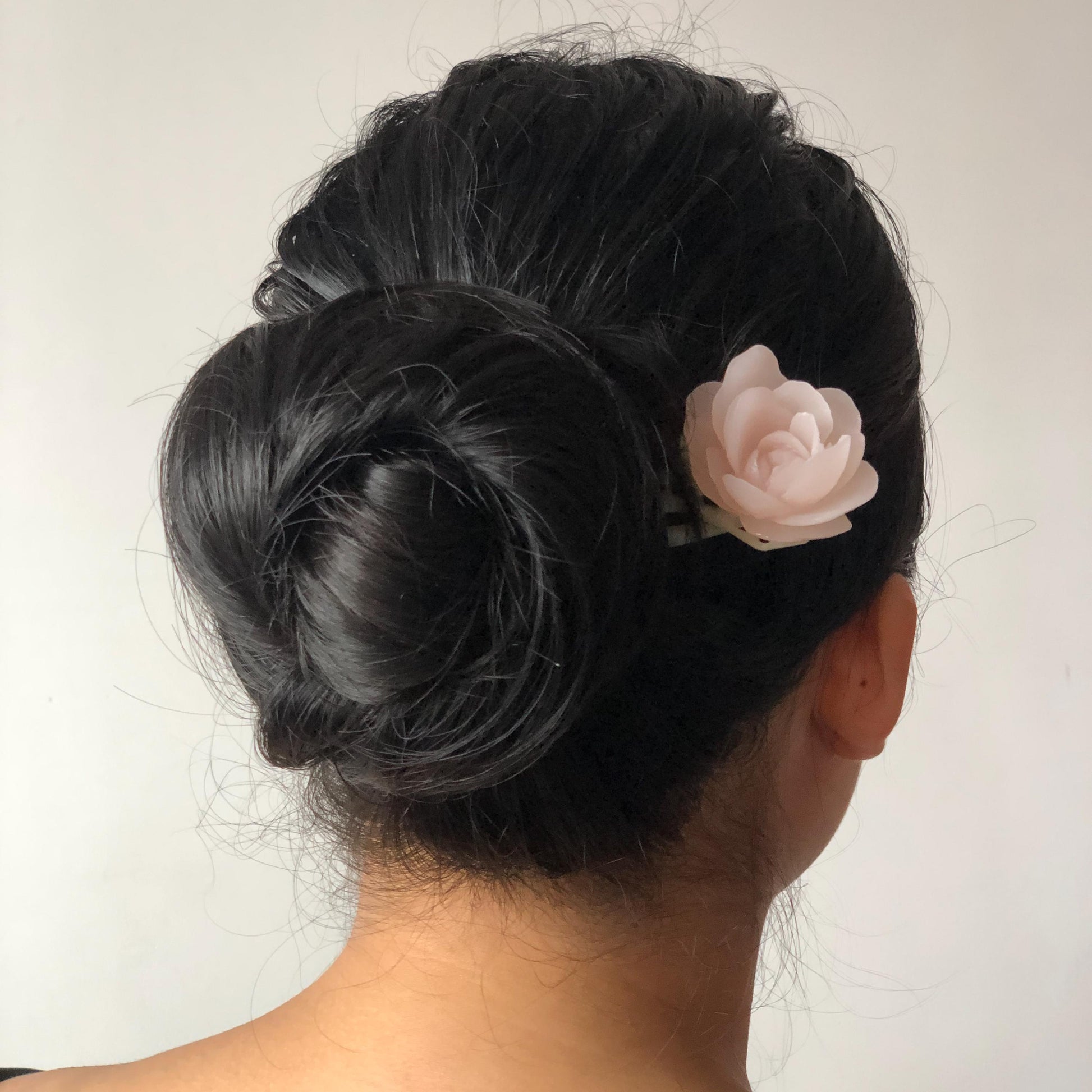 Natural Xiu Jade (Serpentine) Hand Carved Peony Flower Hair Pin | Jade Hair Stick | Pink Green | Asian Chinese Vintage Style | Gift for her