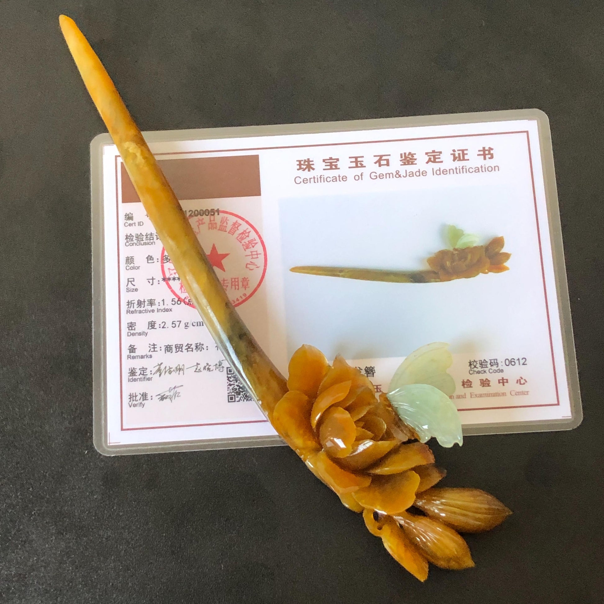 Certificate Natural Xiu Jade Serpentine Hand Carved Blue Butterfly & Brown Camellia Flower Hair Pin Jade Hair Stick Asian Chinese Style, hanfu hair fork, korean hairpins, japanese hair comb, antique hair pins, jade carving, blue jade, bridal hairpin