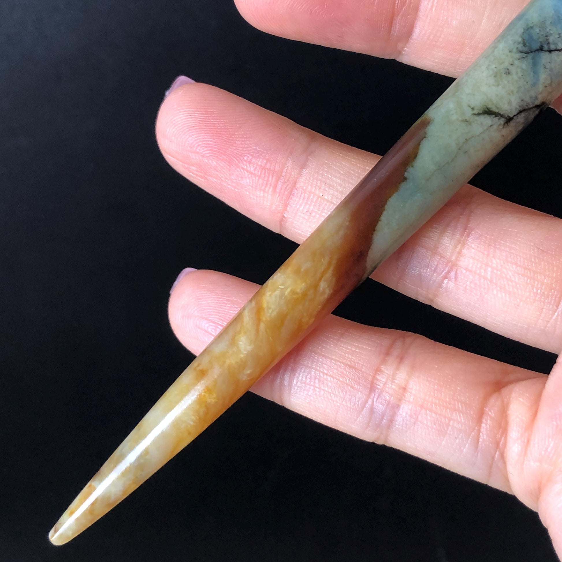 Certified Natural Xiu Jade Serpentine Hand Carved Rose Flower Hair Pin | Green Yellow Brown Green Jade Hair Stick | Asian Chinese Hair Fork Gift for her green jade yellow jade brown jade carving rose carving flower carving hand engraved rose hair pins hand carved flower hair stick japanese hair clip korean hair comb asian hair stick bridal shower hair clip wedding hair accessories natural untreated jade with certificiate
