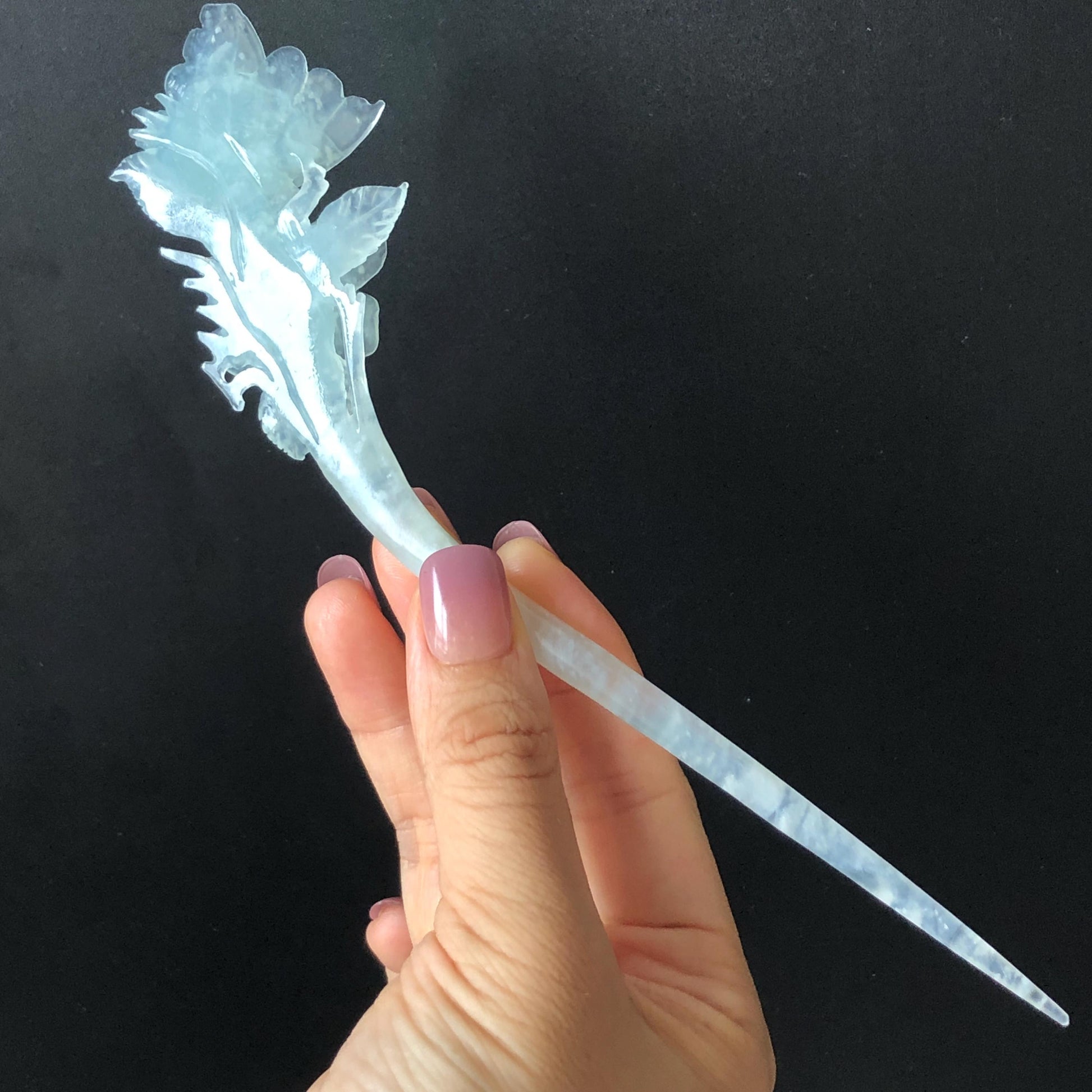 Certified Xiu Jade Serpentine Carved Butterfly & Flower Hair Pin, Blue Jade Hair Stick, Asian Hair Fork, Wedding Headpiece Hair accessories blue jade carving butterfly carving flower carving hand engraved jade hair fork japanese hair clip
korean hair stick antique hair pins vintage hair comb wedding hair accessories bridal shower gift engagement hairpins certified jade natural unteated jade with cerificate